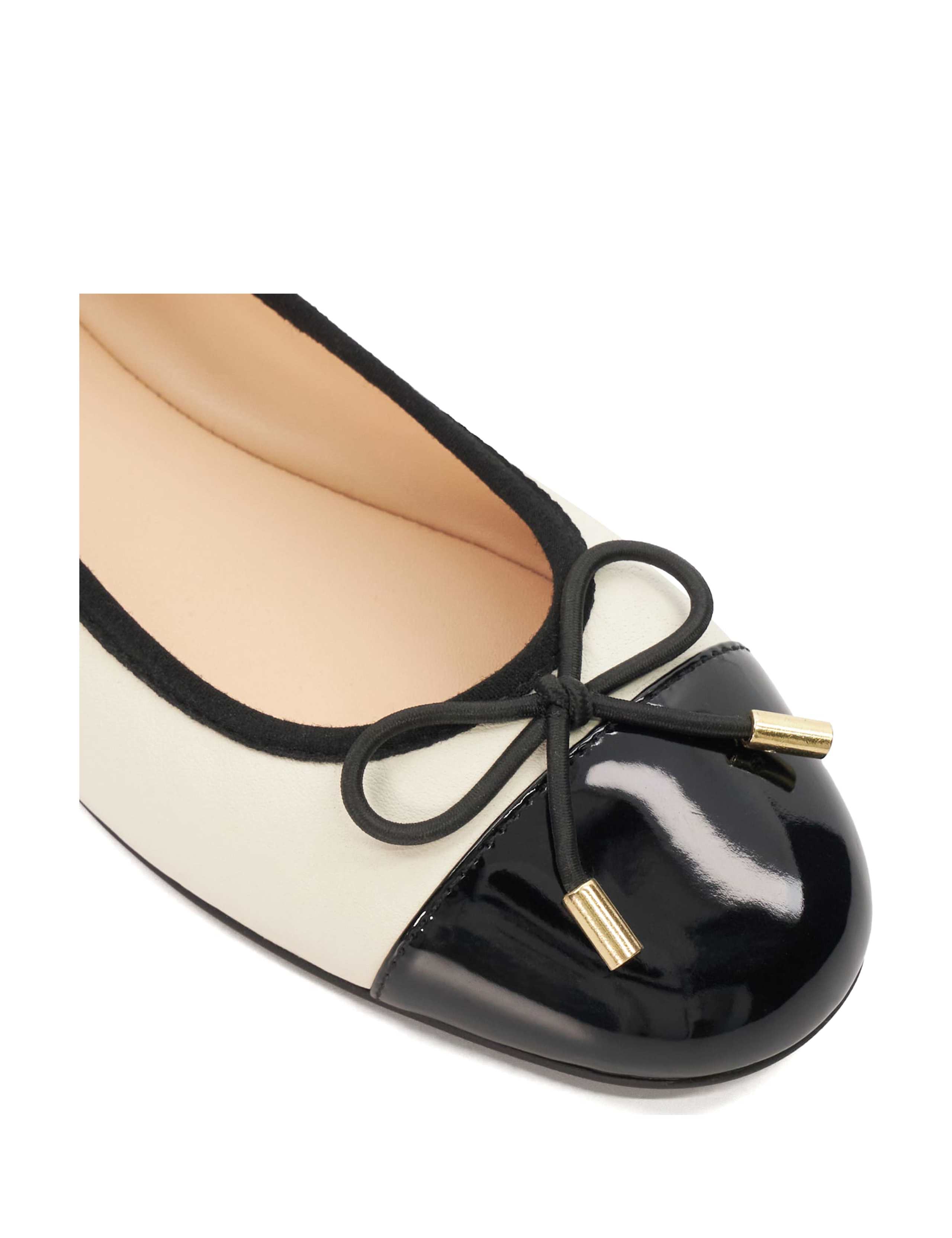 Leather Bow Ballet Pumps 5 of 5