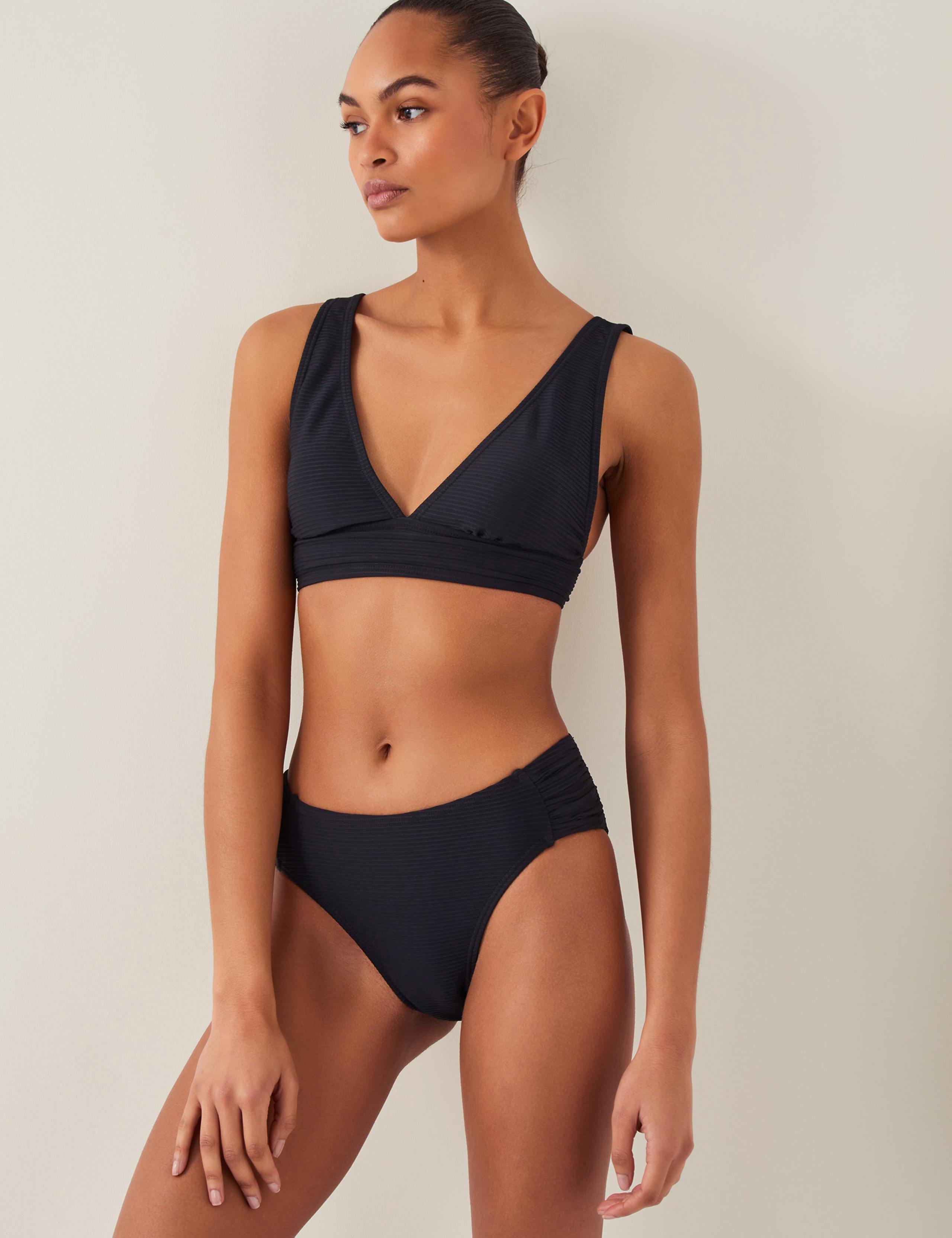 Ruched High Waisted Bikini Bottoms 3 of 5