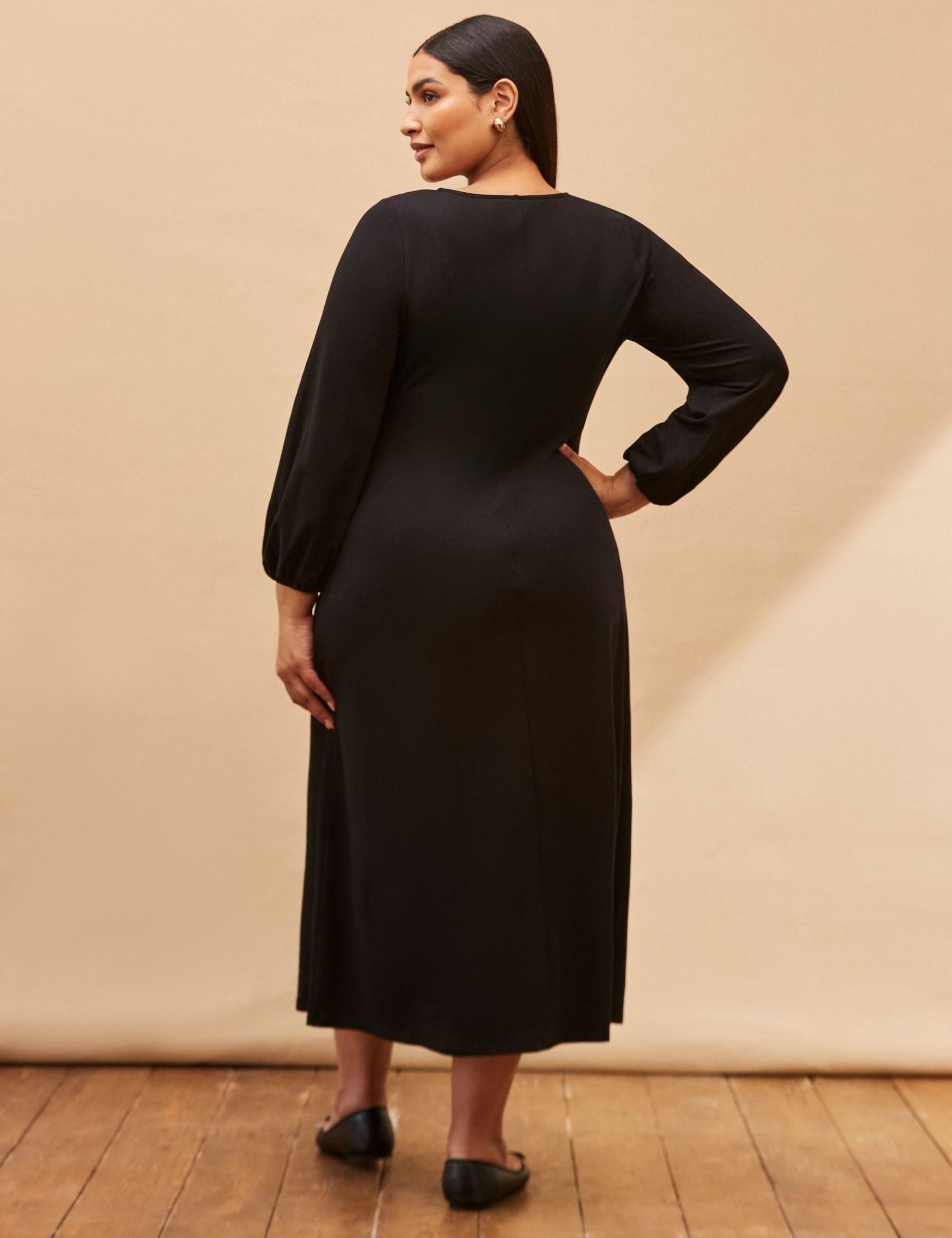 Pleated Front Midi Dress 2 of 4