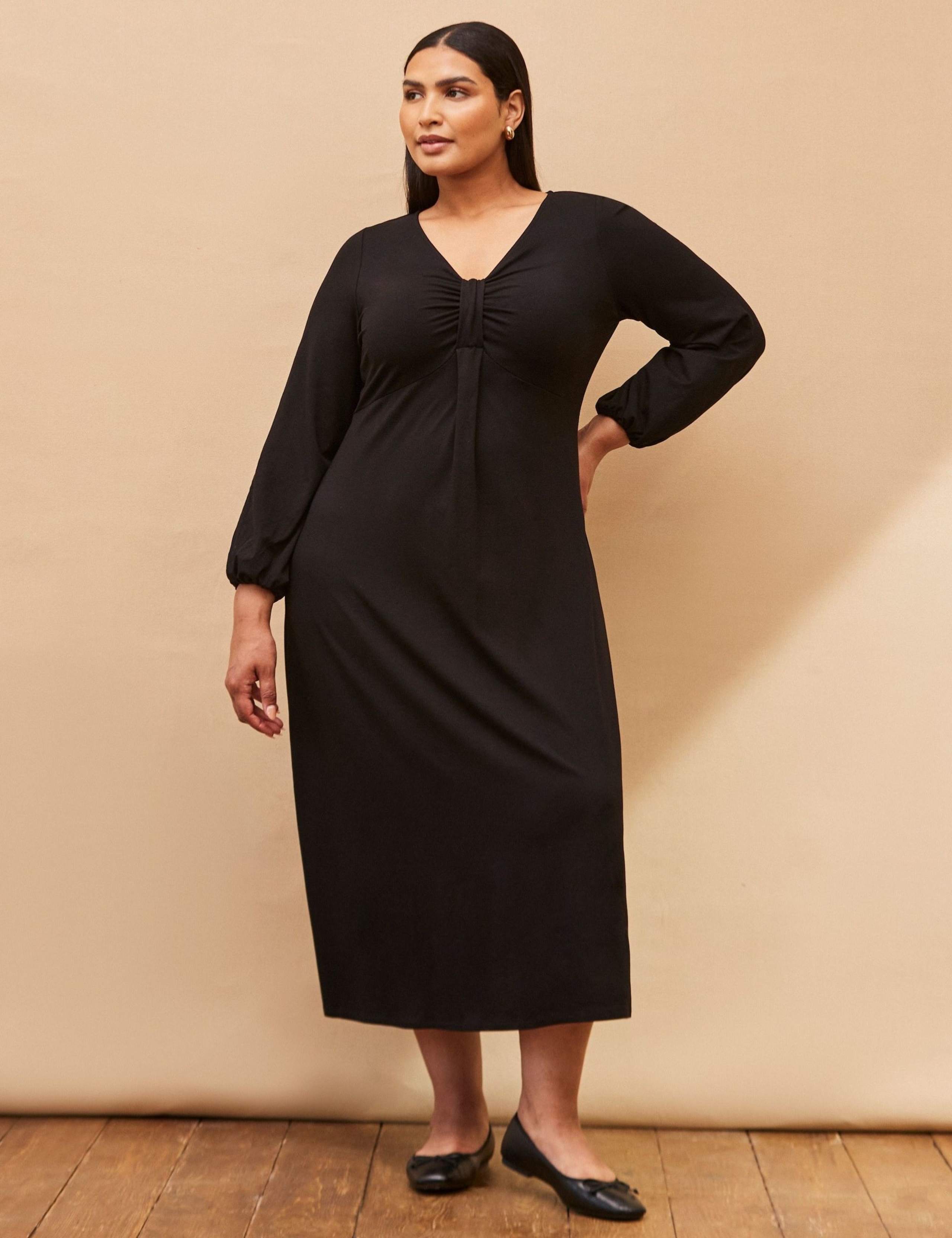 Pleated Front Midi Dress 3 of 4