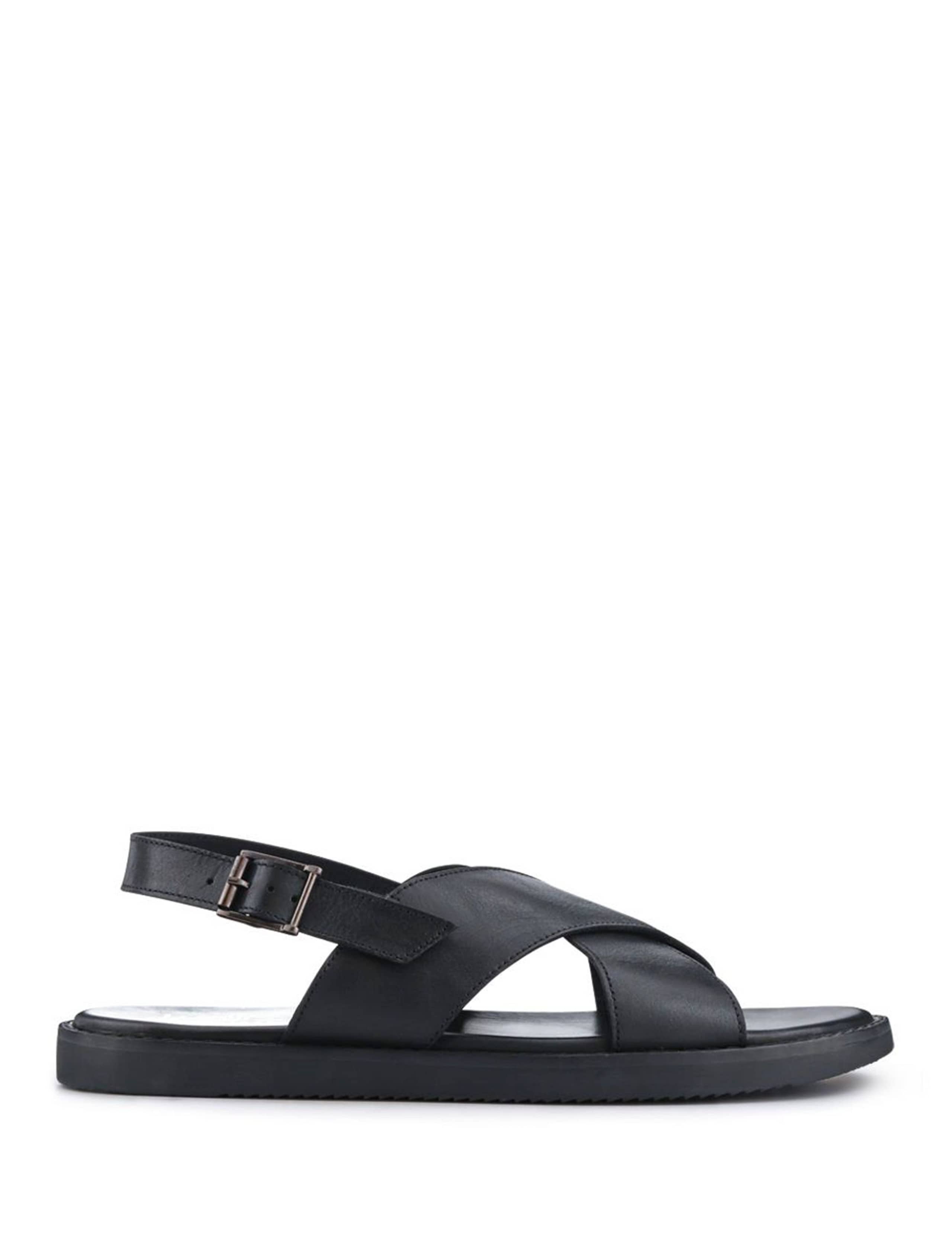 Leather Crossover Strap Sandals 1 of 5