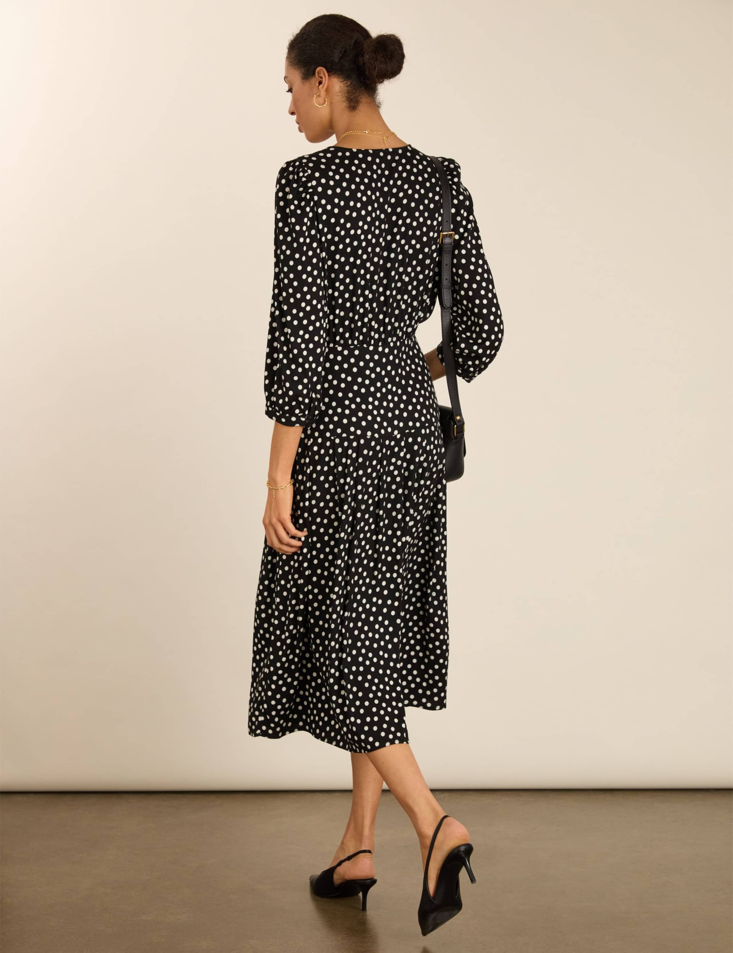 Polka Dot Midi Tea Dress 3 of 4
