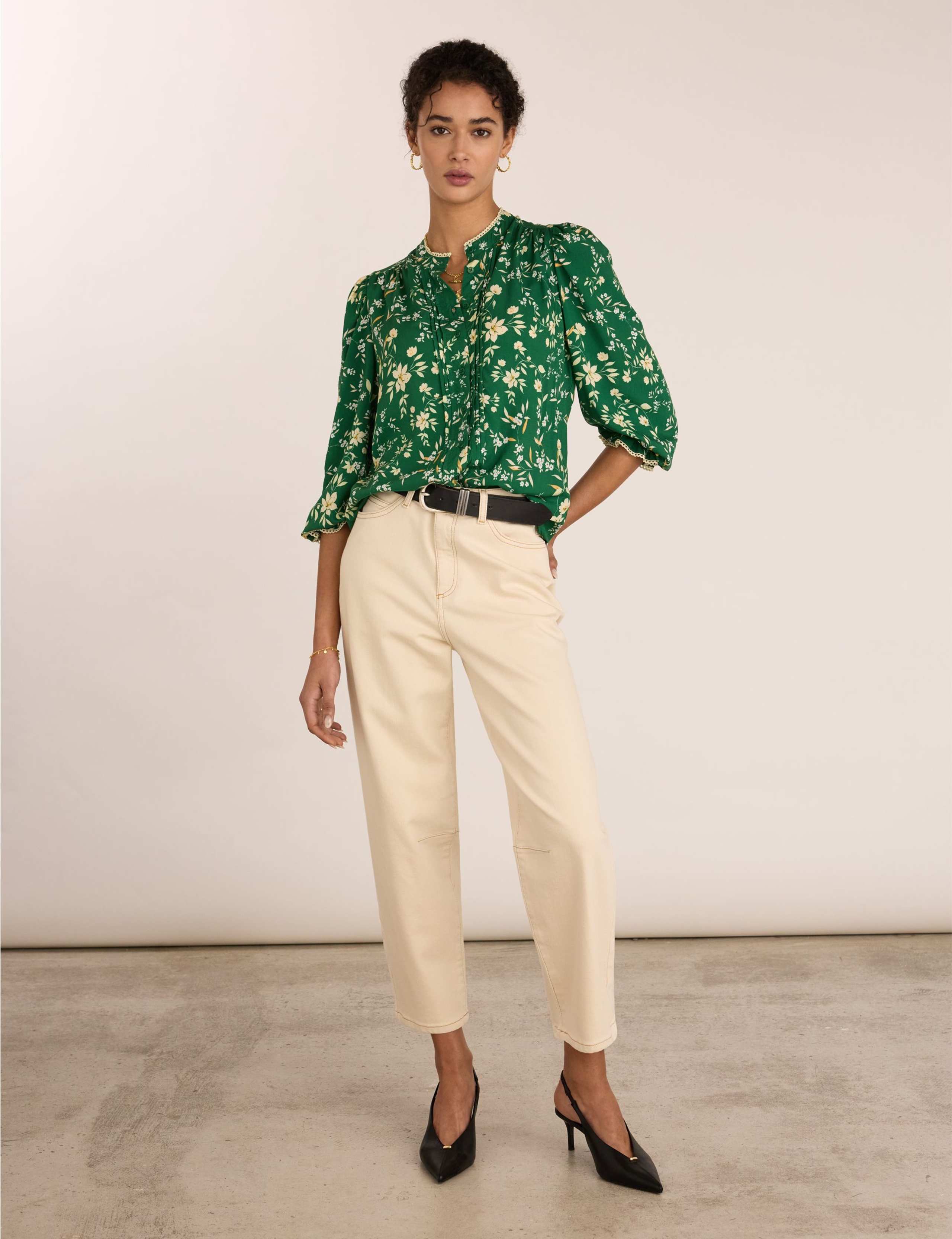 Floral Blouson Sleeve Blouse 3 of 5