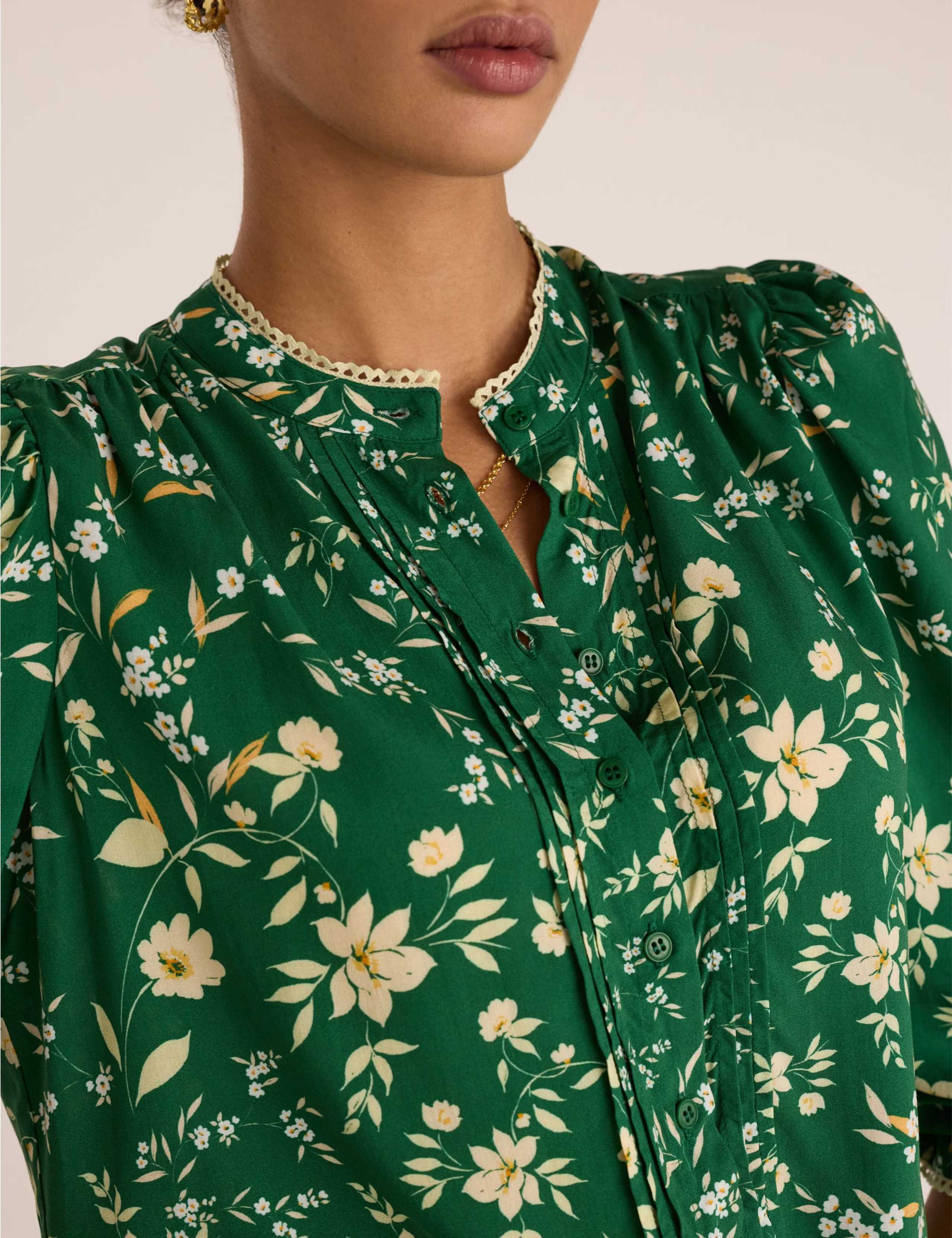 Floral Blouson Sleeve Blouse 4 of 5