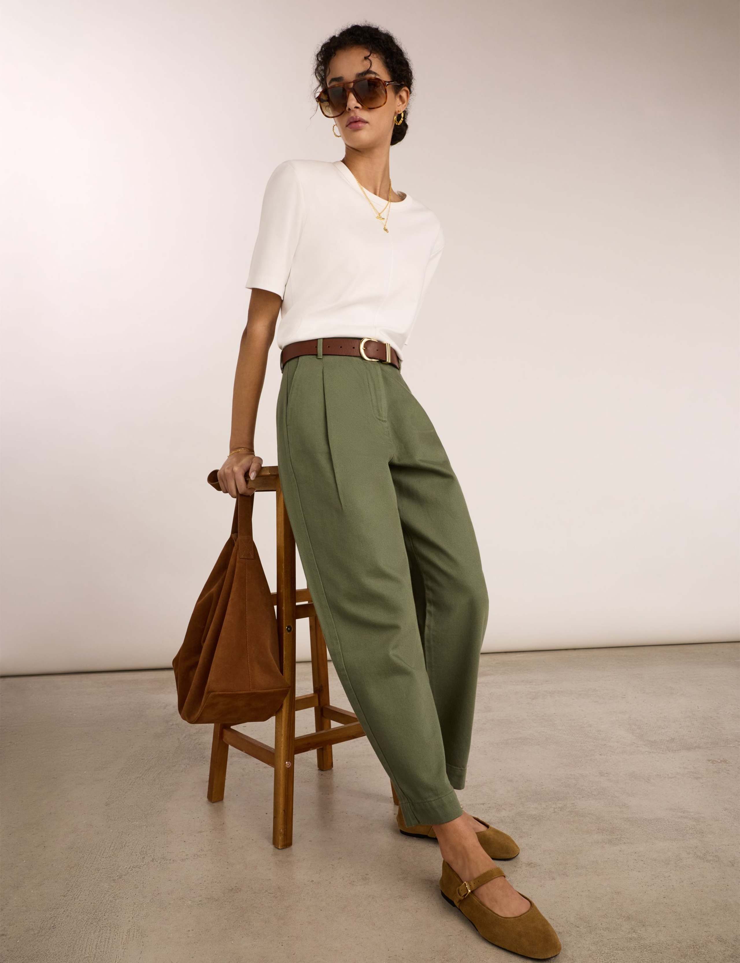 Pure Cotton Tapered Ankle Grazer Chinos 3 of 6