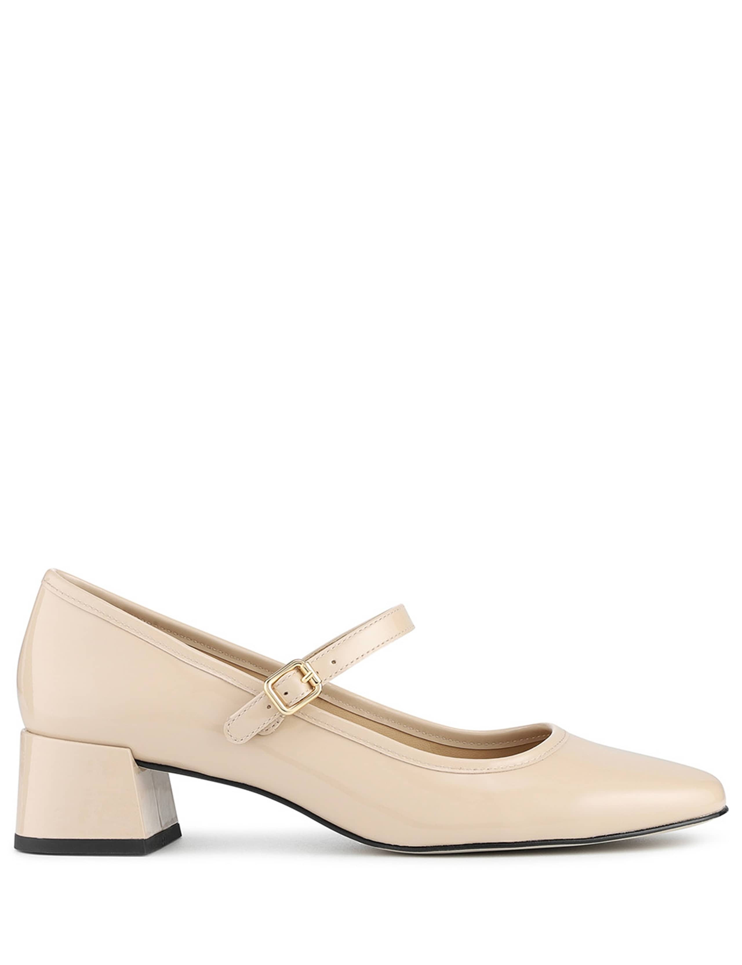Leather Block Heel Mary Jane Shoes 6 of 6