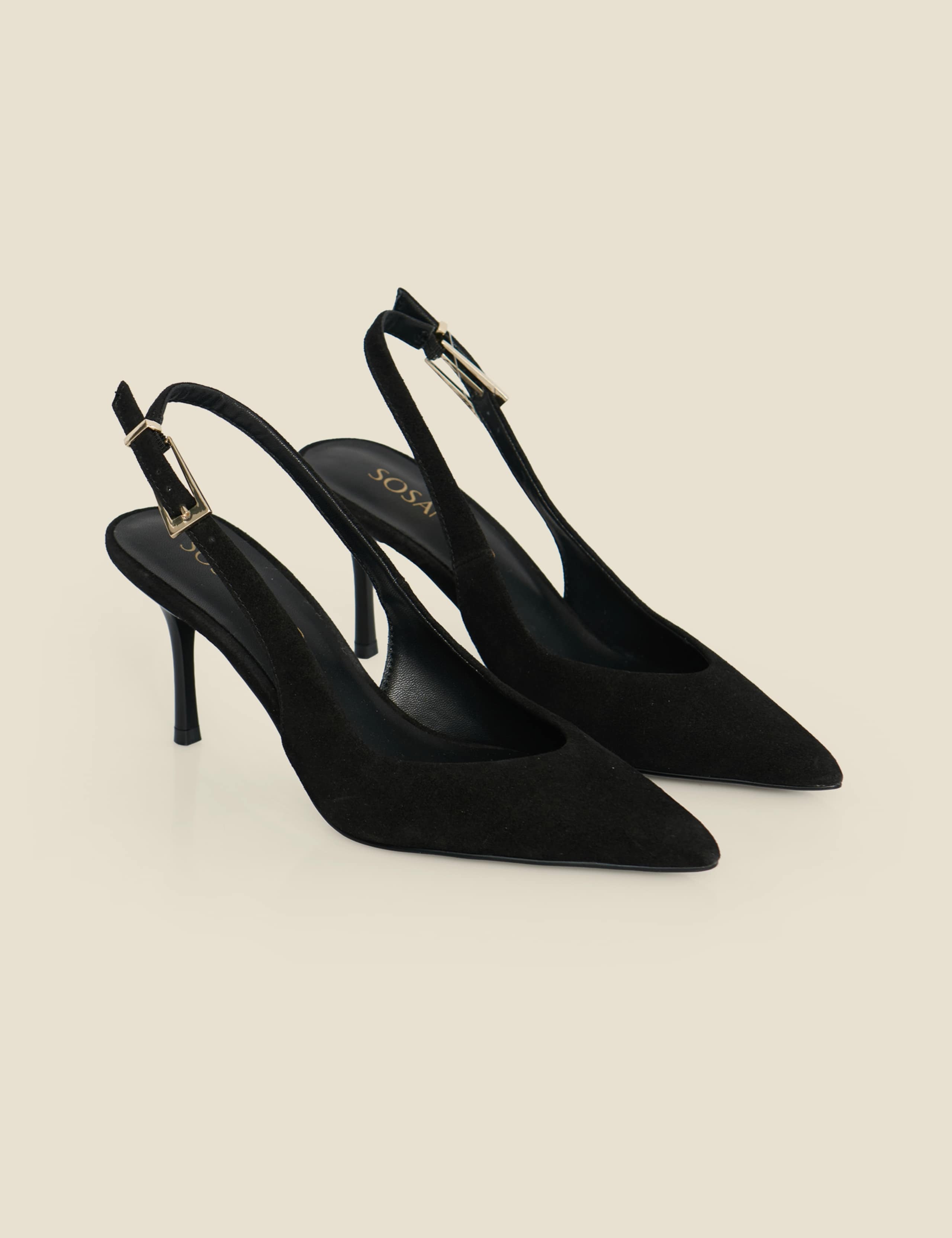Suede Slingback Court Shoes 3 of 4