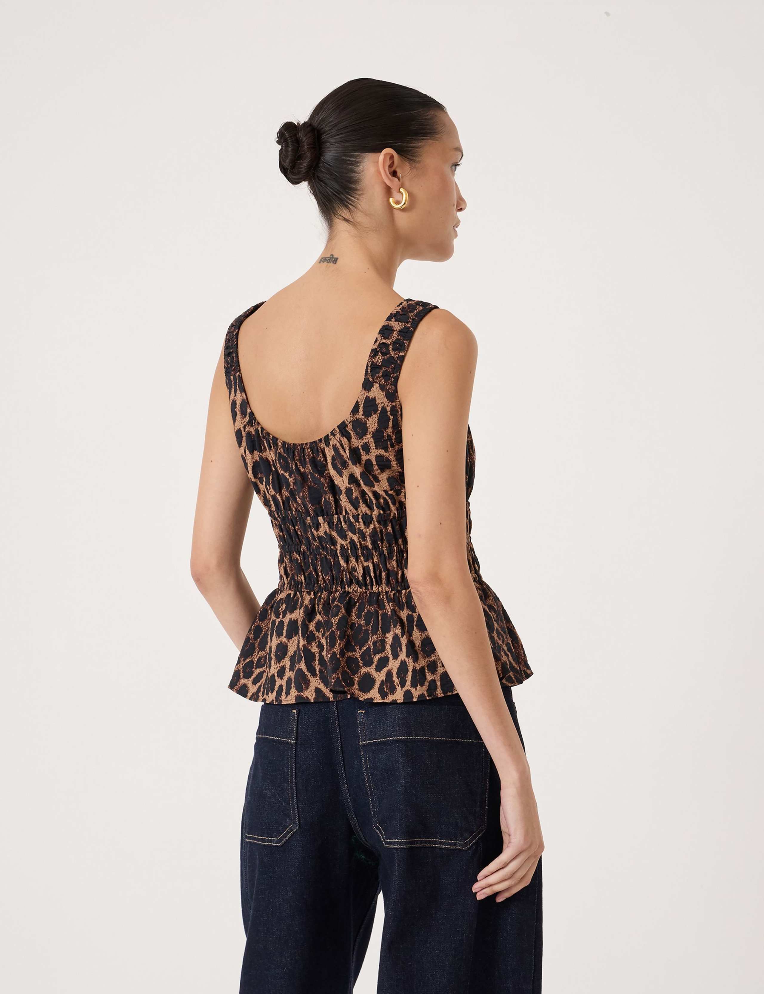 Animal Print Square Neck Top 3 of 5