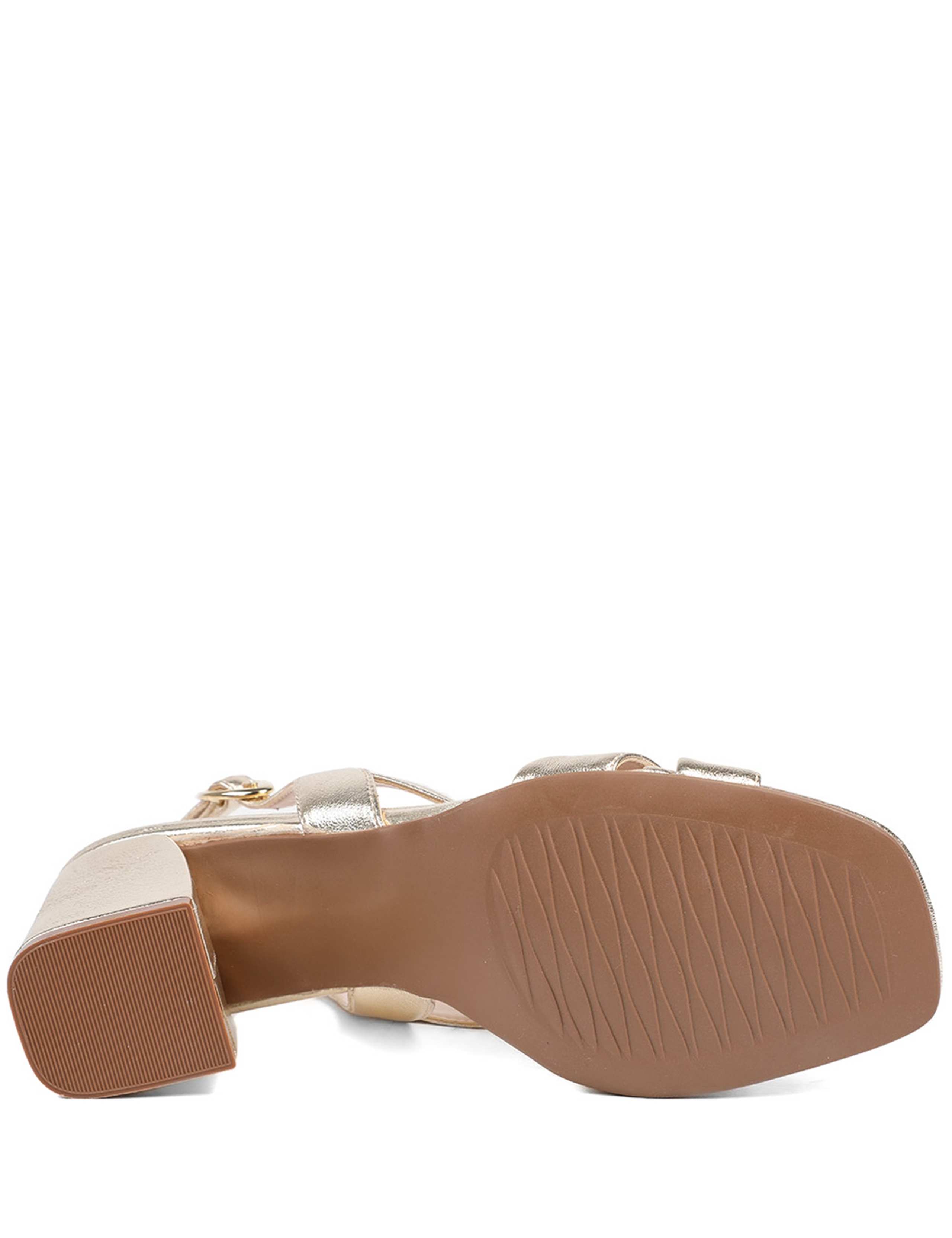 Leather Metallic Block Heel Sandals 6 of 6