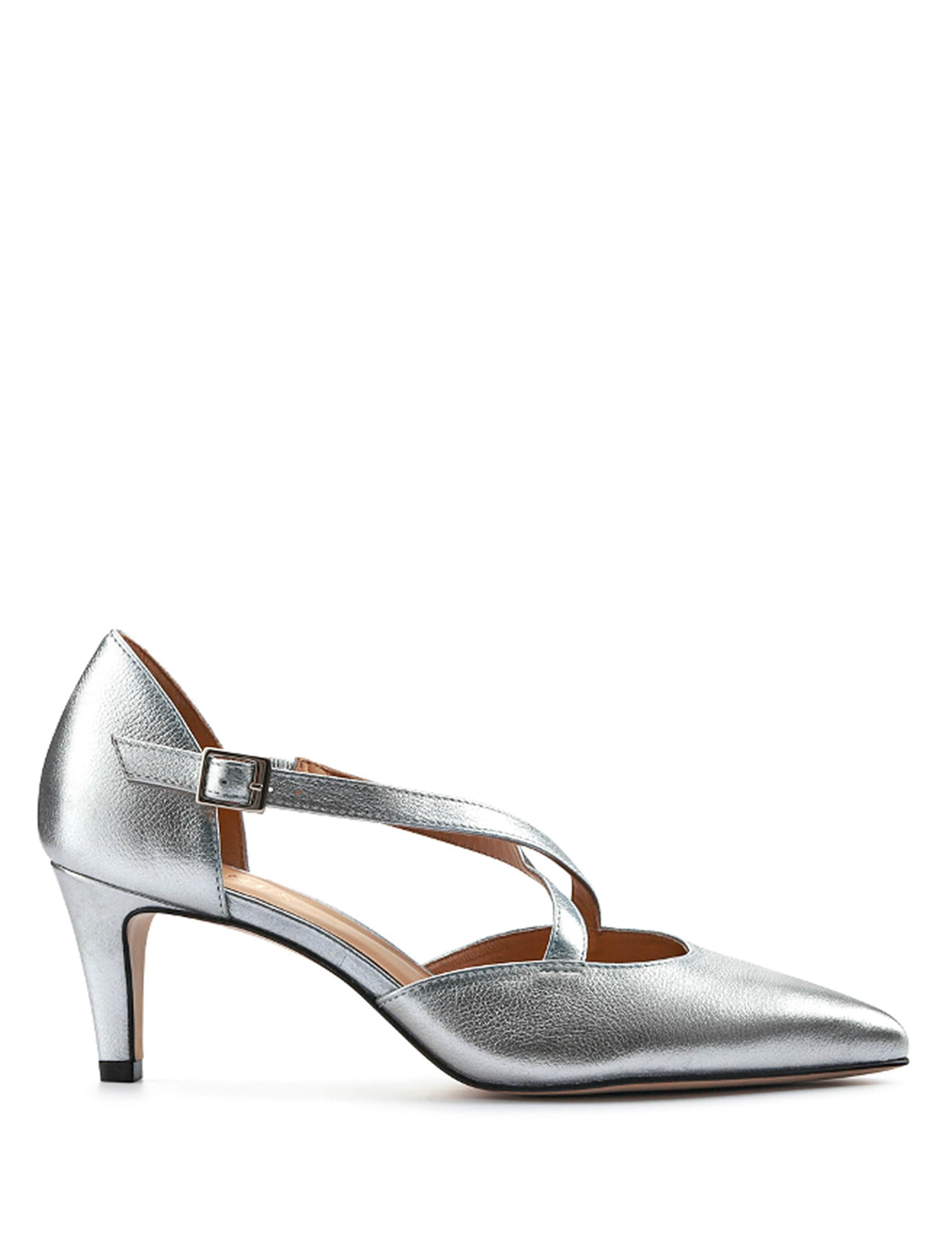 Wide Fit Leather Stiletto Heel Court Shoes 5 of 6