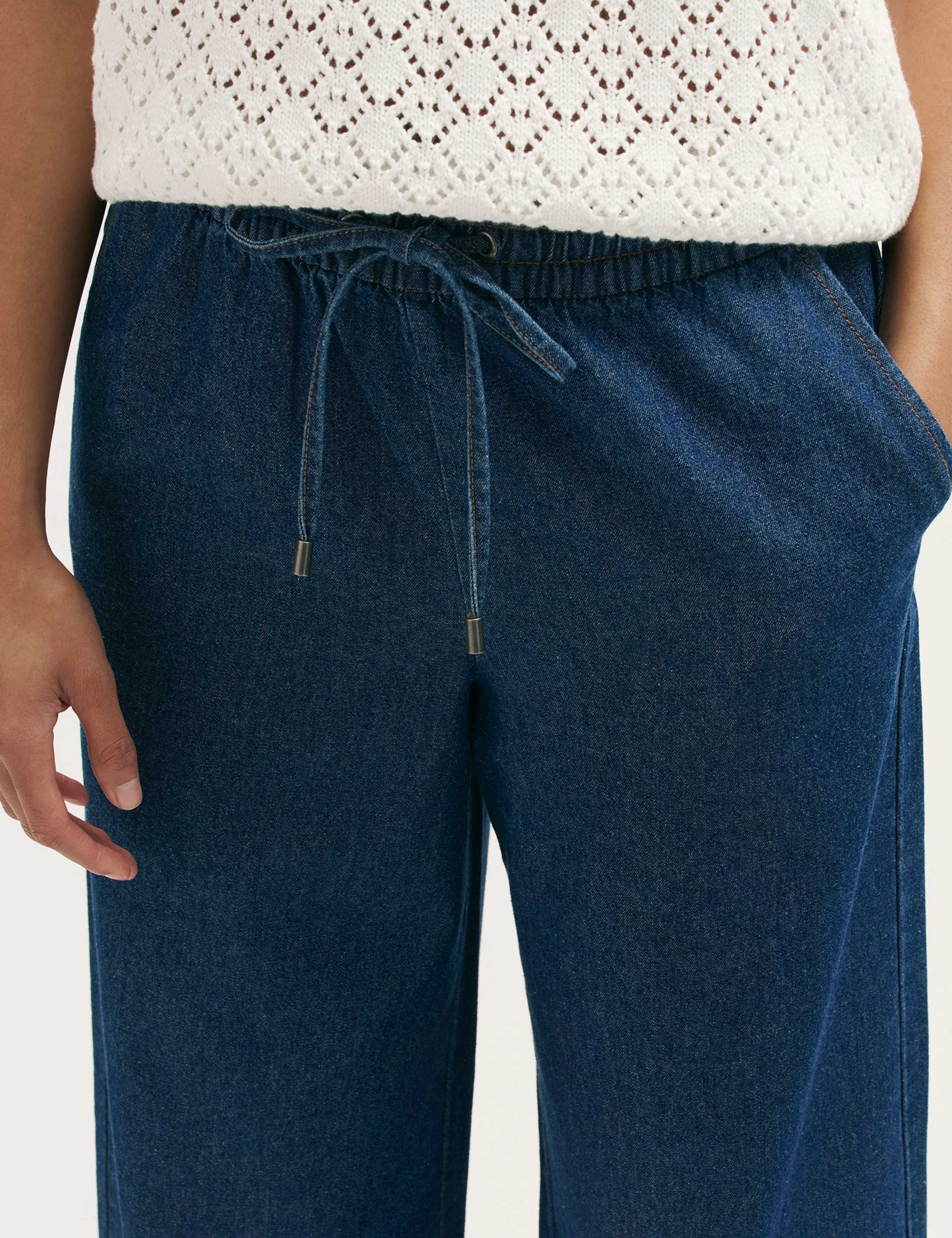 Denim Wide Leg Trousers 4 of 4