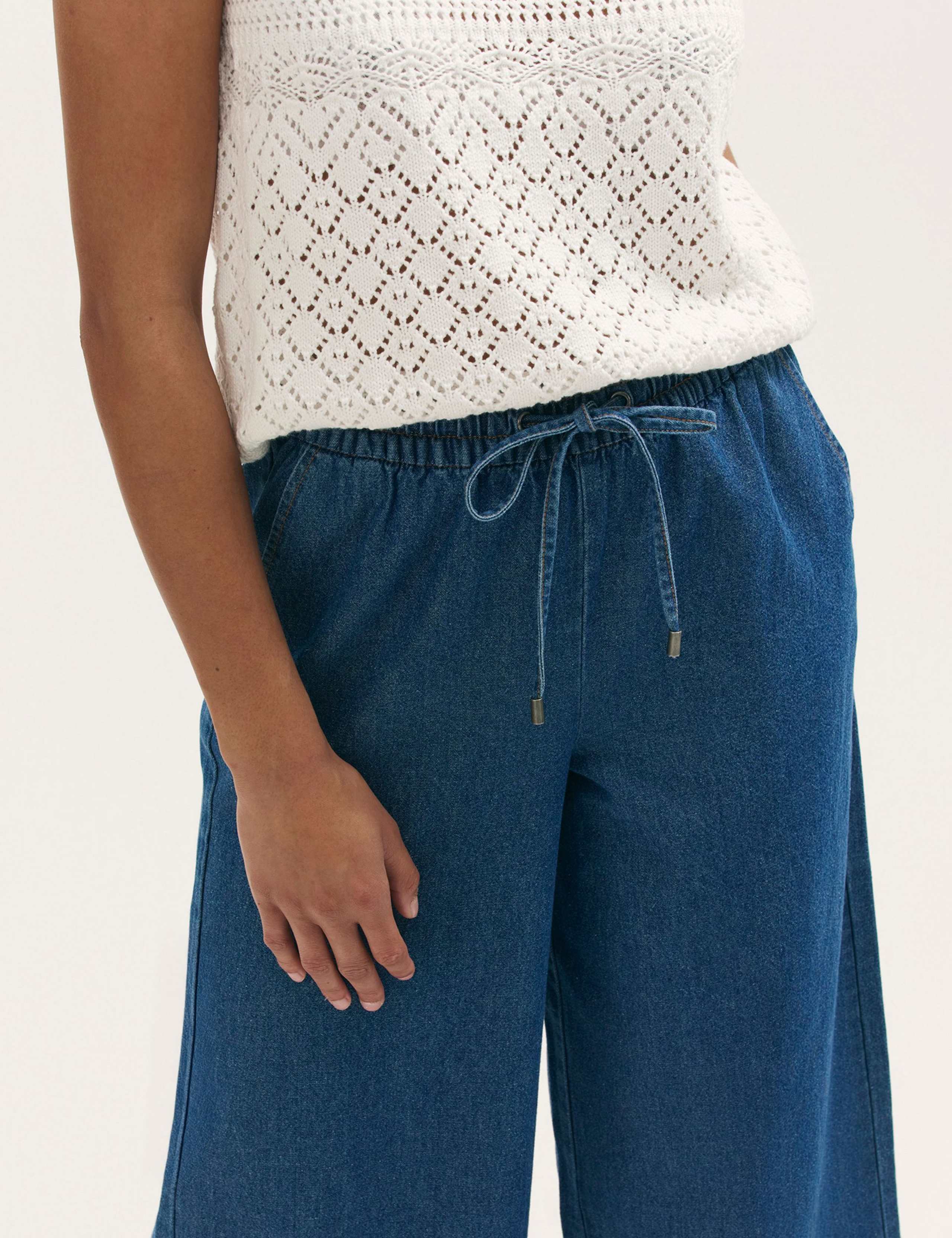 Denim Wide Leg Trousers 4 of 4