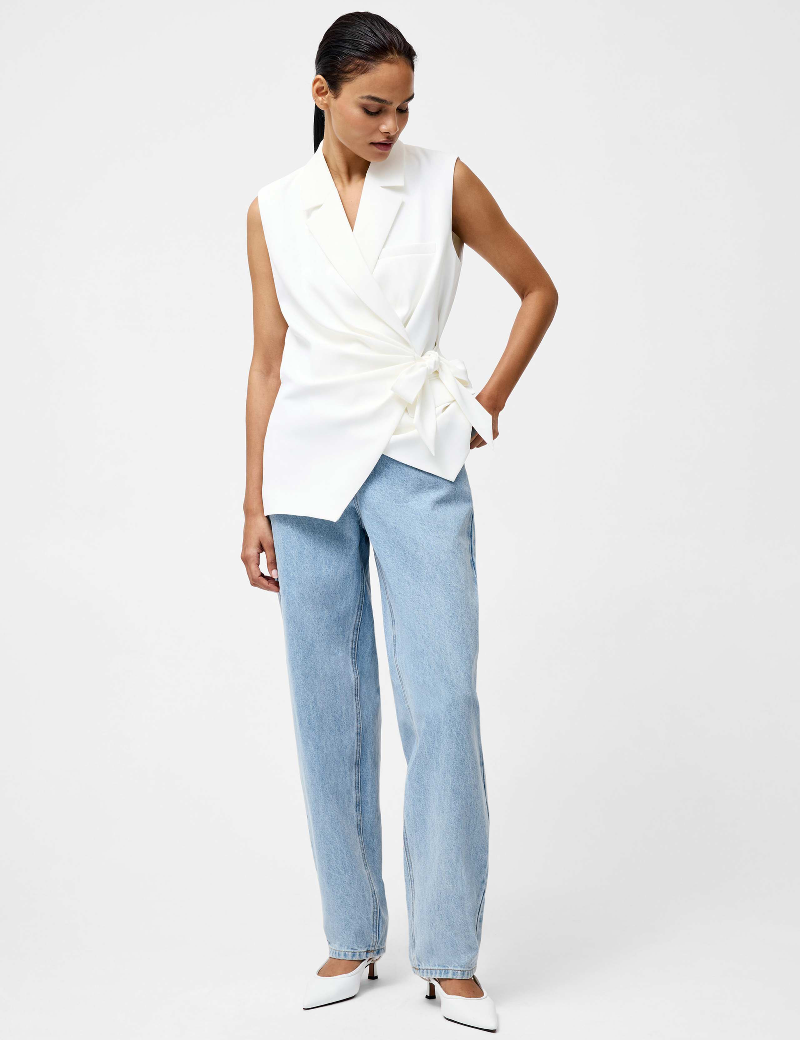 Collared Wrap Front Tailored Waistcoat 3 of 4