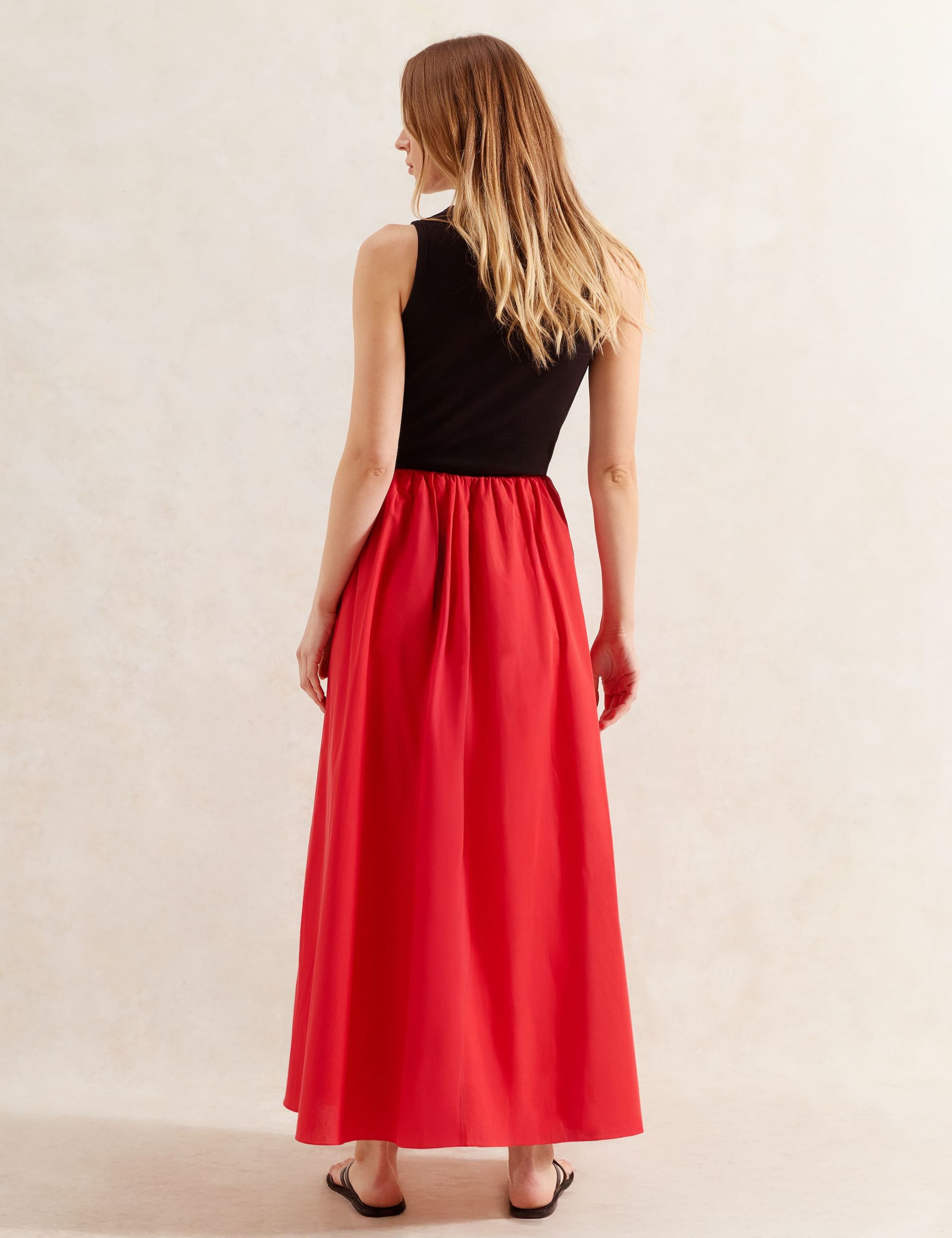 Pure Cotton Poplin Midaxi A-Line Skirt 4 of 5