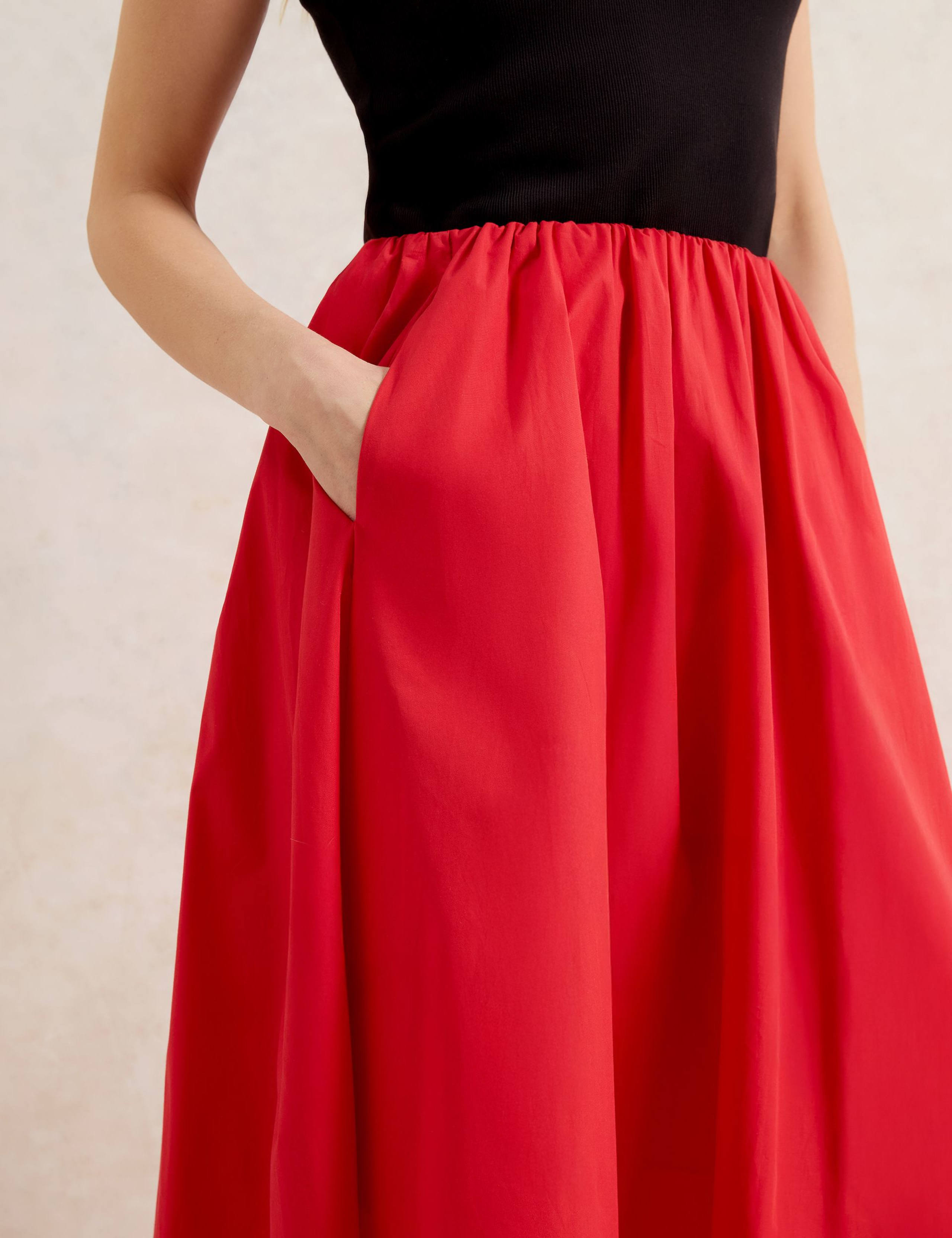 Pure Cotton Poplin Midaxi A-Line Skirt 5 of 5