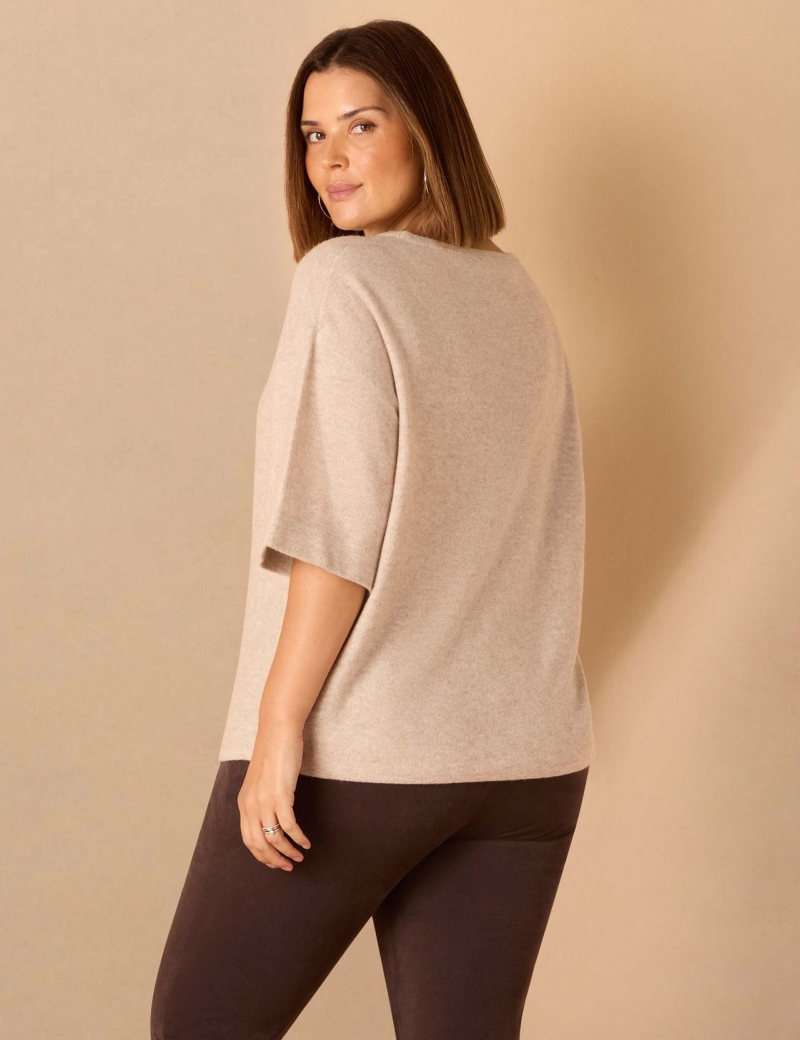 Wool Blend Ribbed Batwing Top 2 of 4