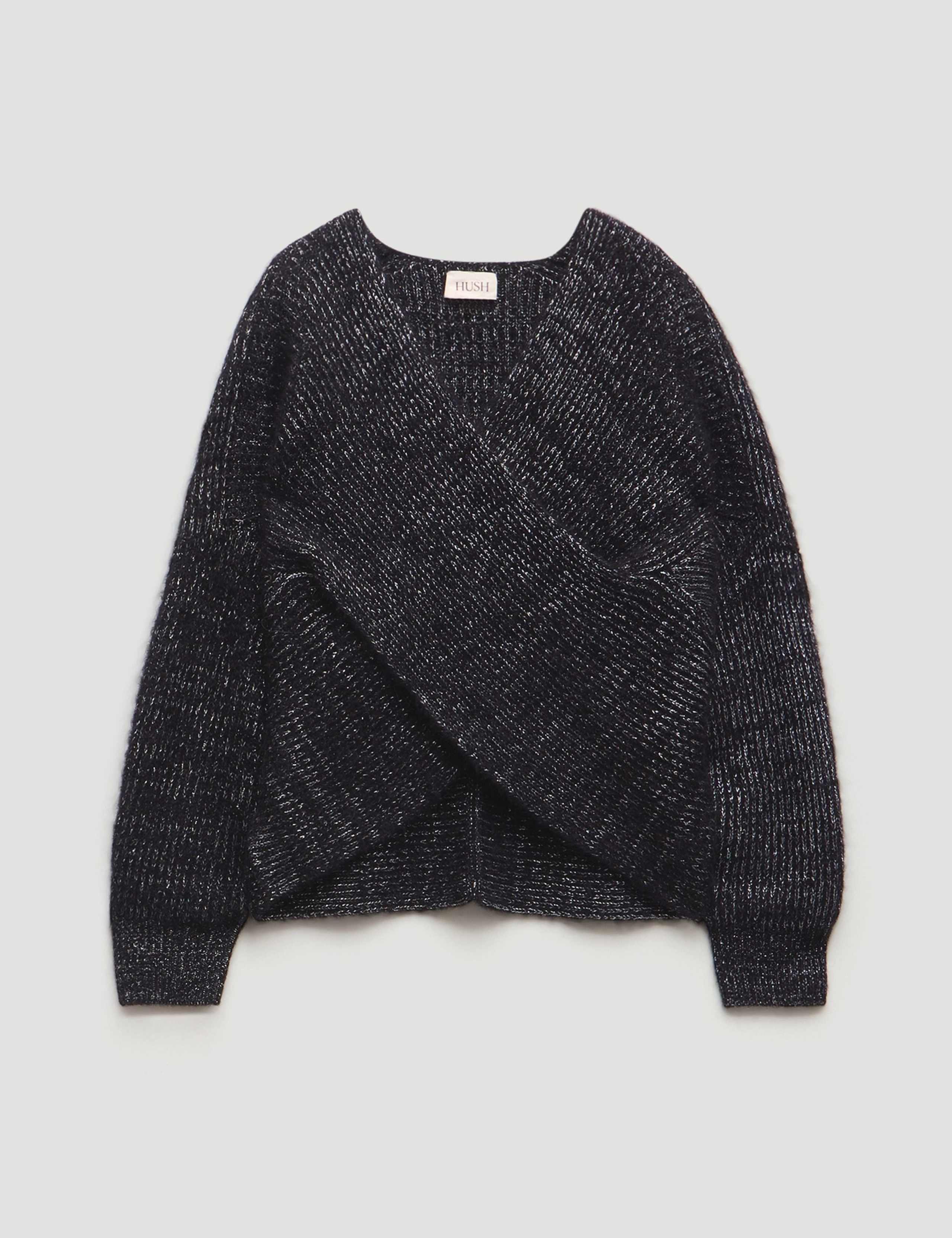 Metallic V-Neck Jumper with Wool and Alpaca 2 of 5