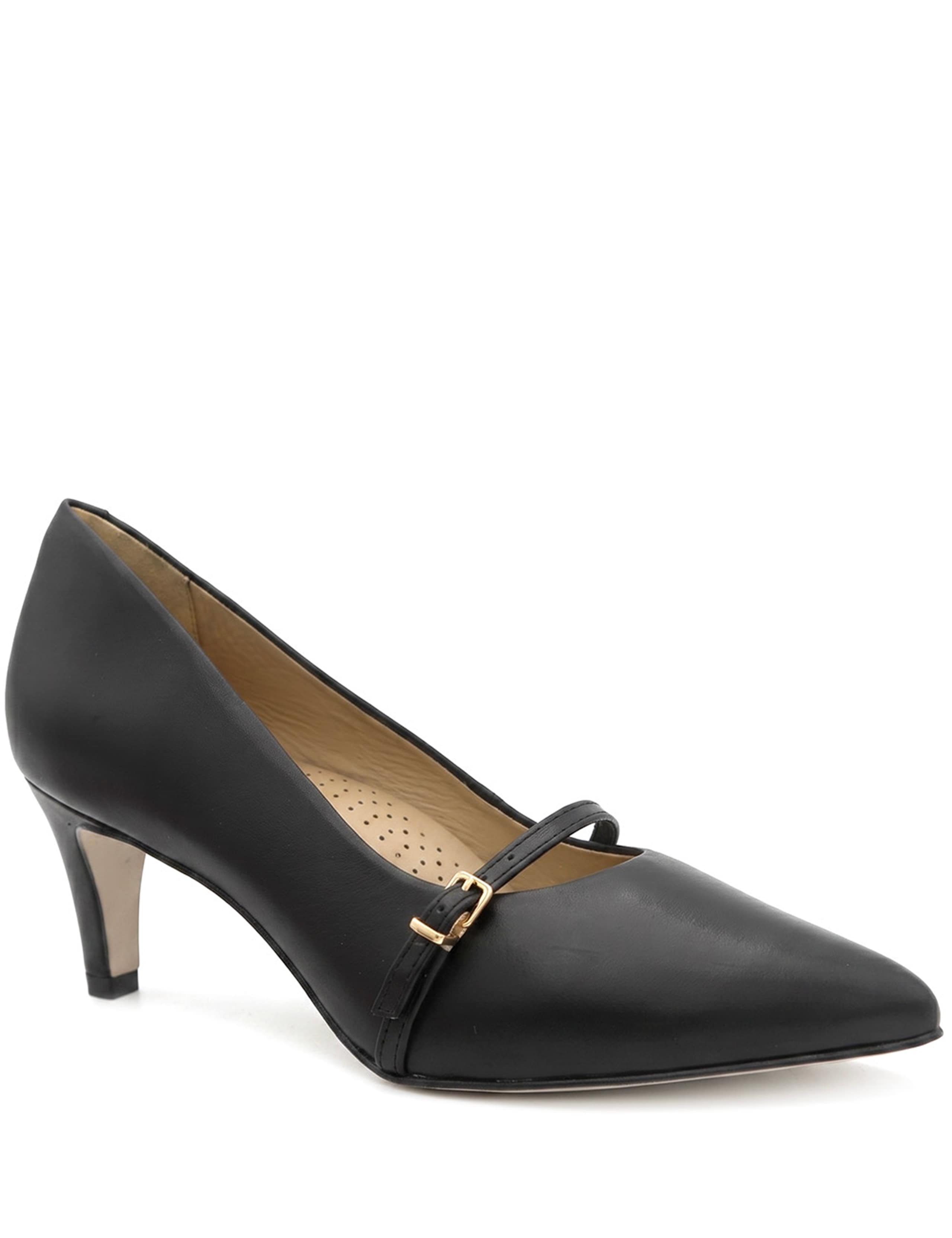 Leather Textured Stiletto Heel Court Shoes 3 of 6