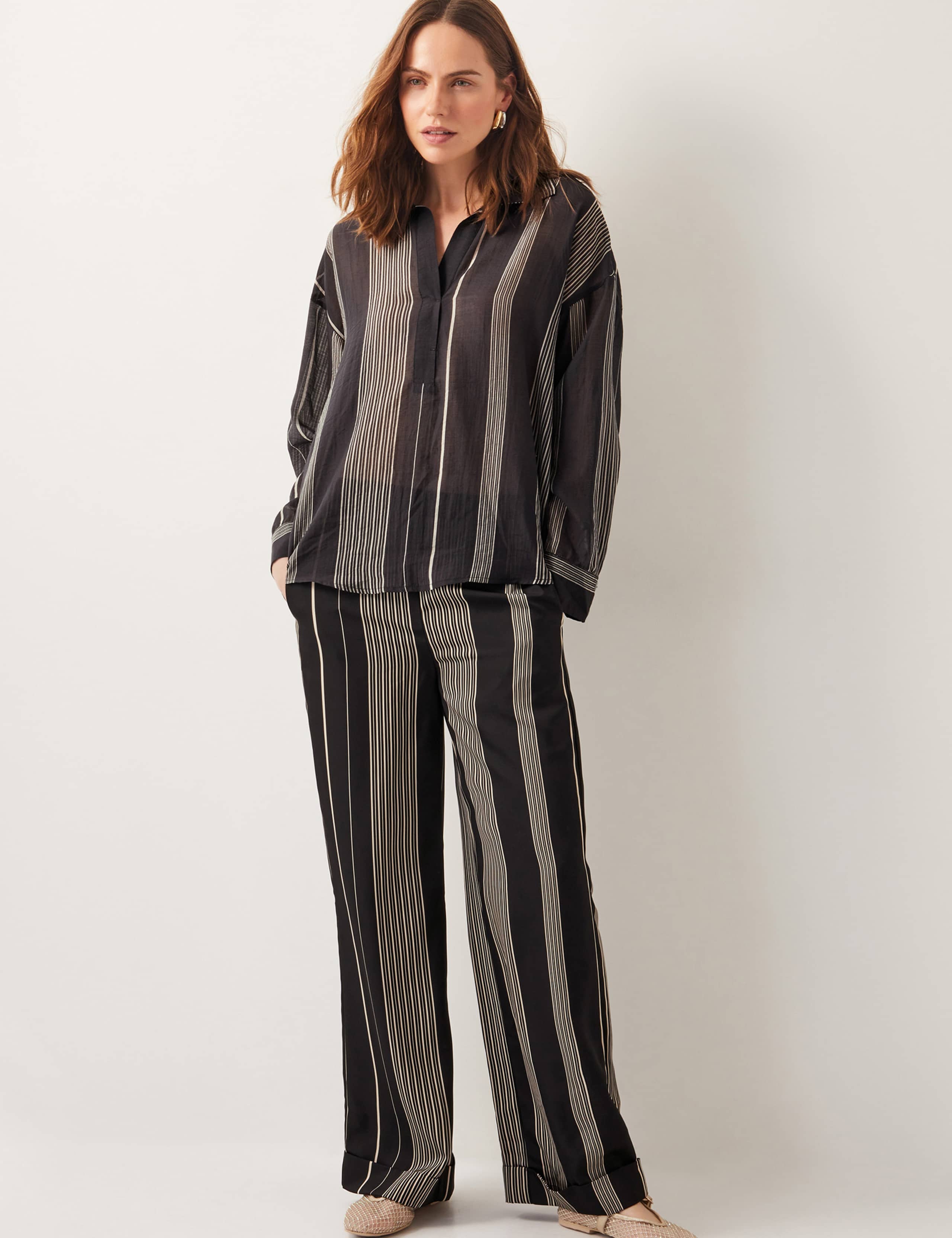 Striped Collared Blouse 2 of 5