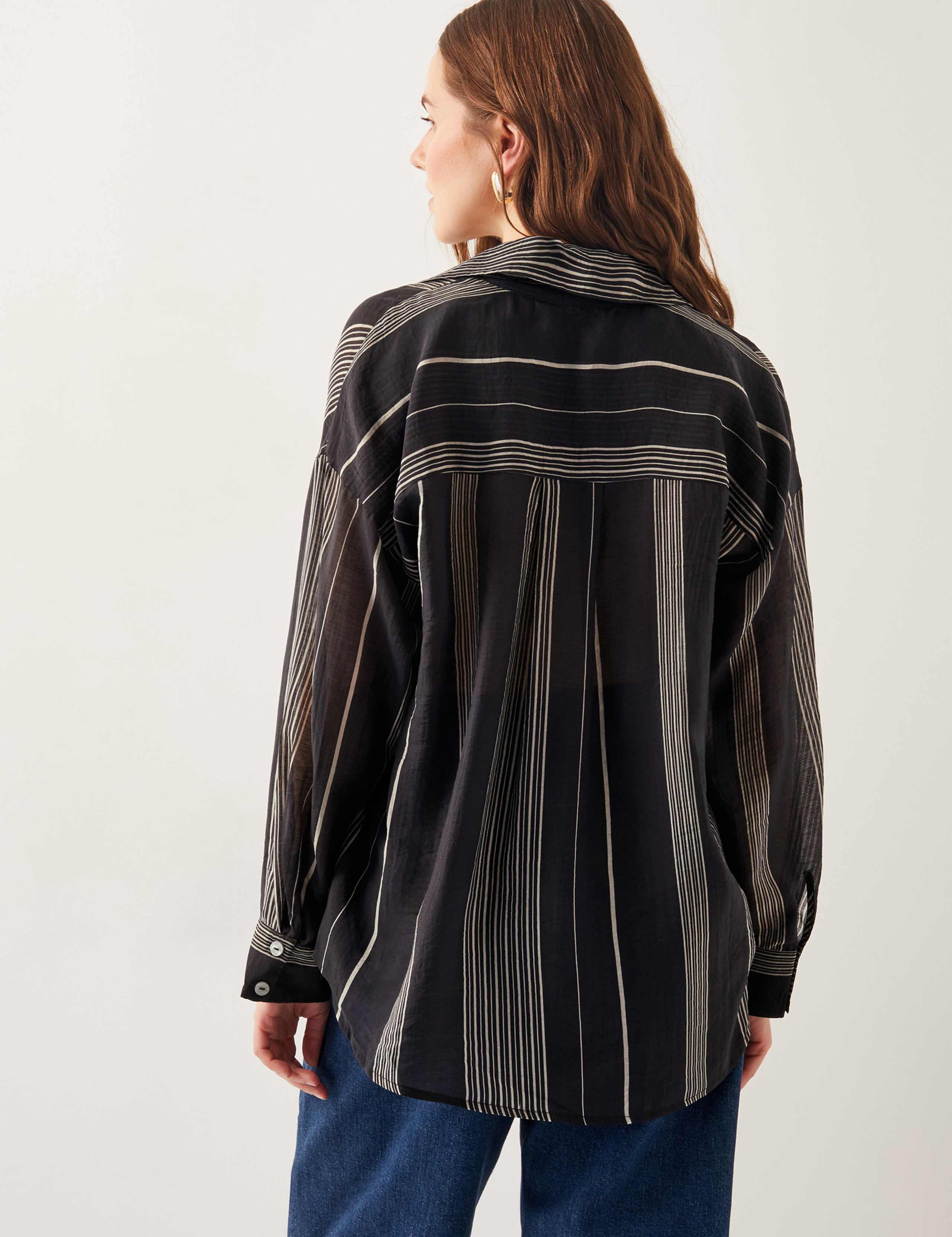 Striped Collared Blouse 5 of 5