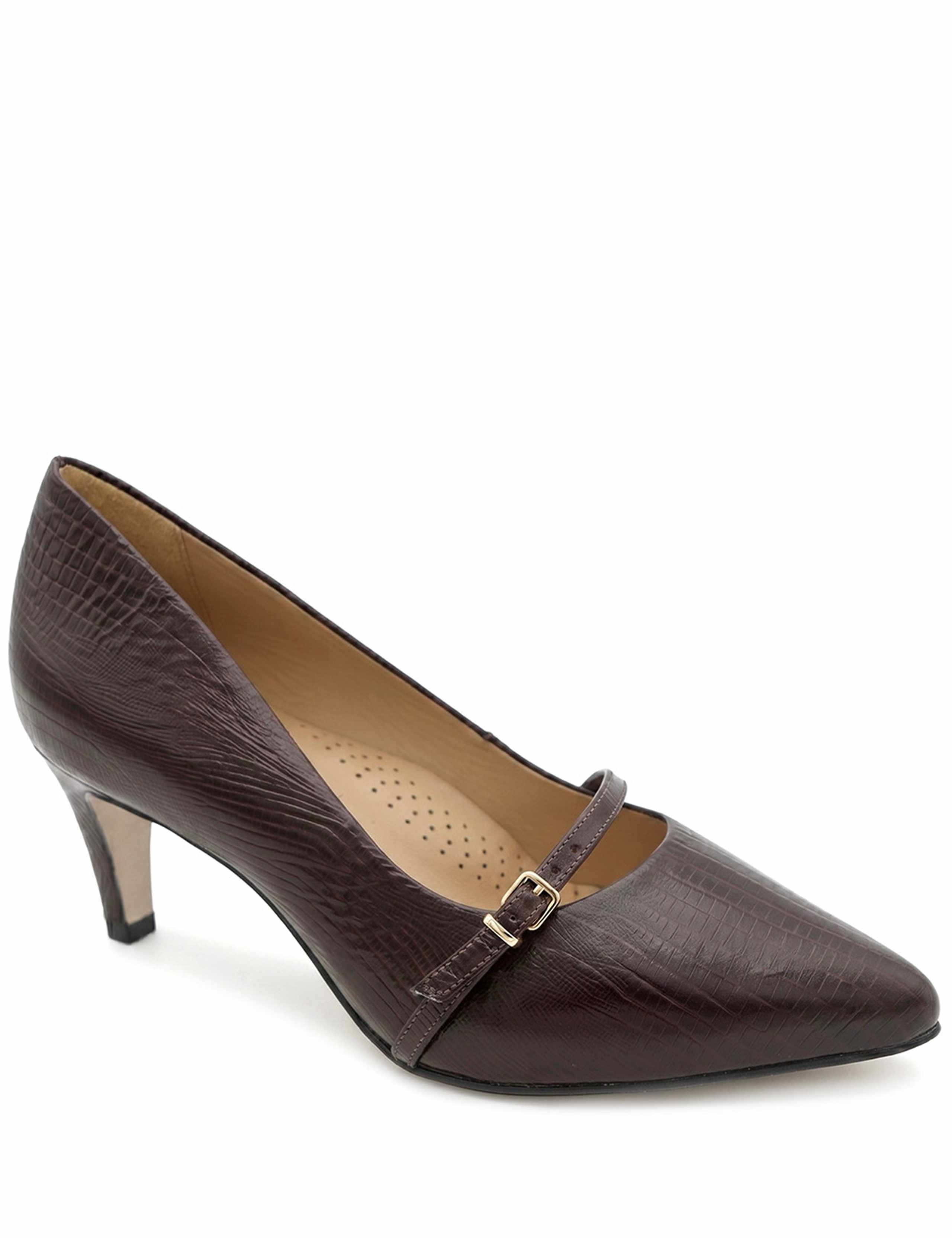 Wide Fit Leather Stiletto Heel Mary Janes 6 of 6