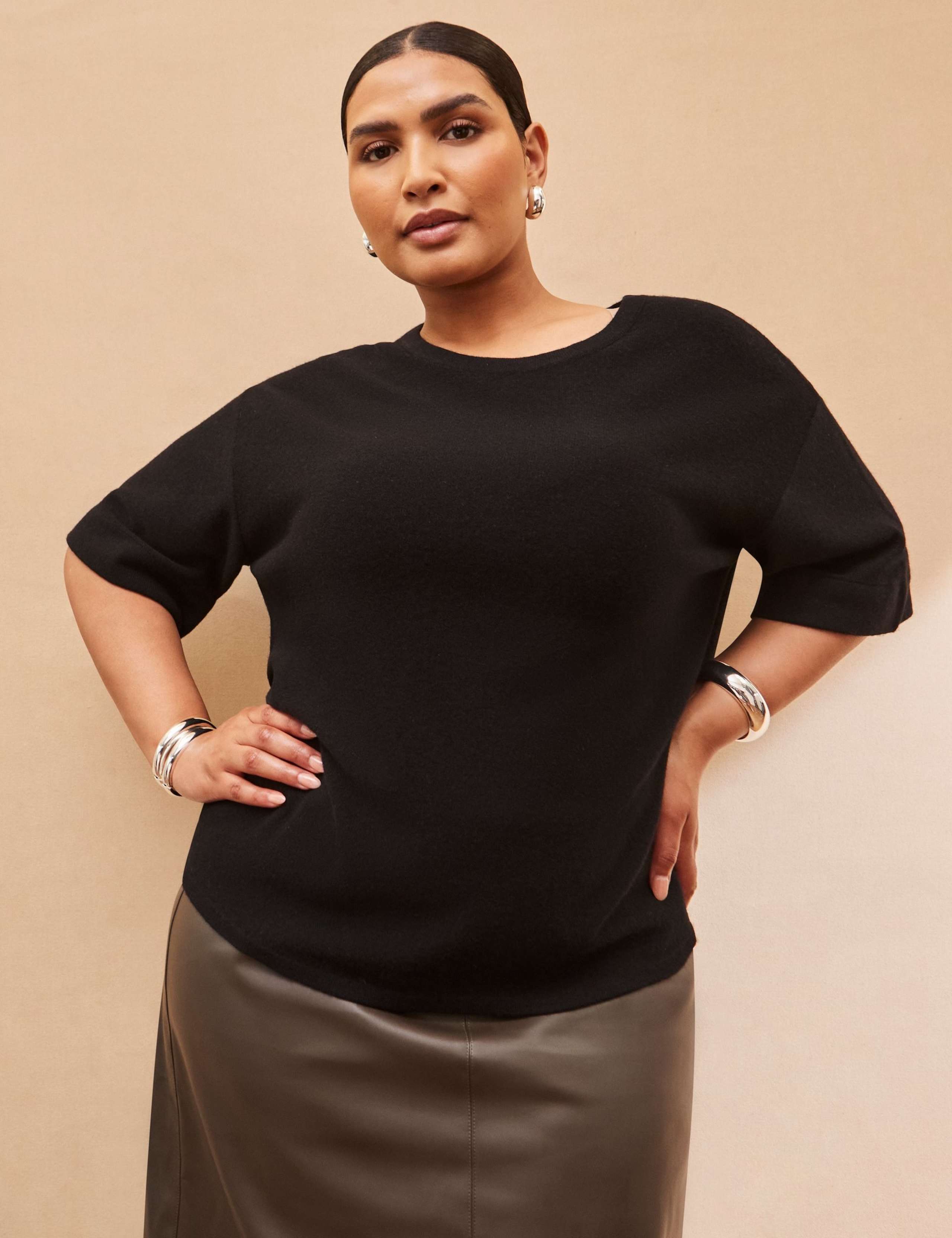 Wool Blend Ribbed Batwing Top 4 of 4