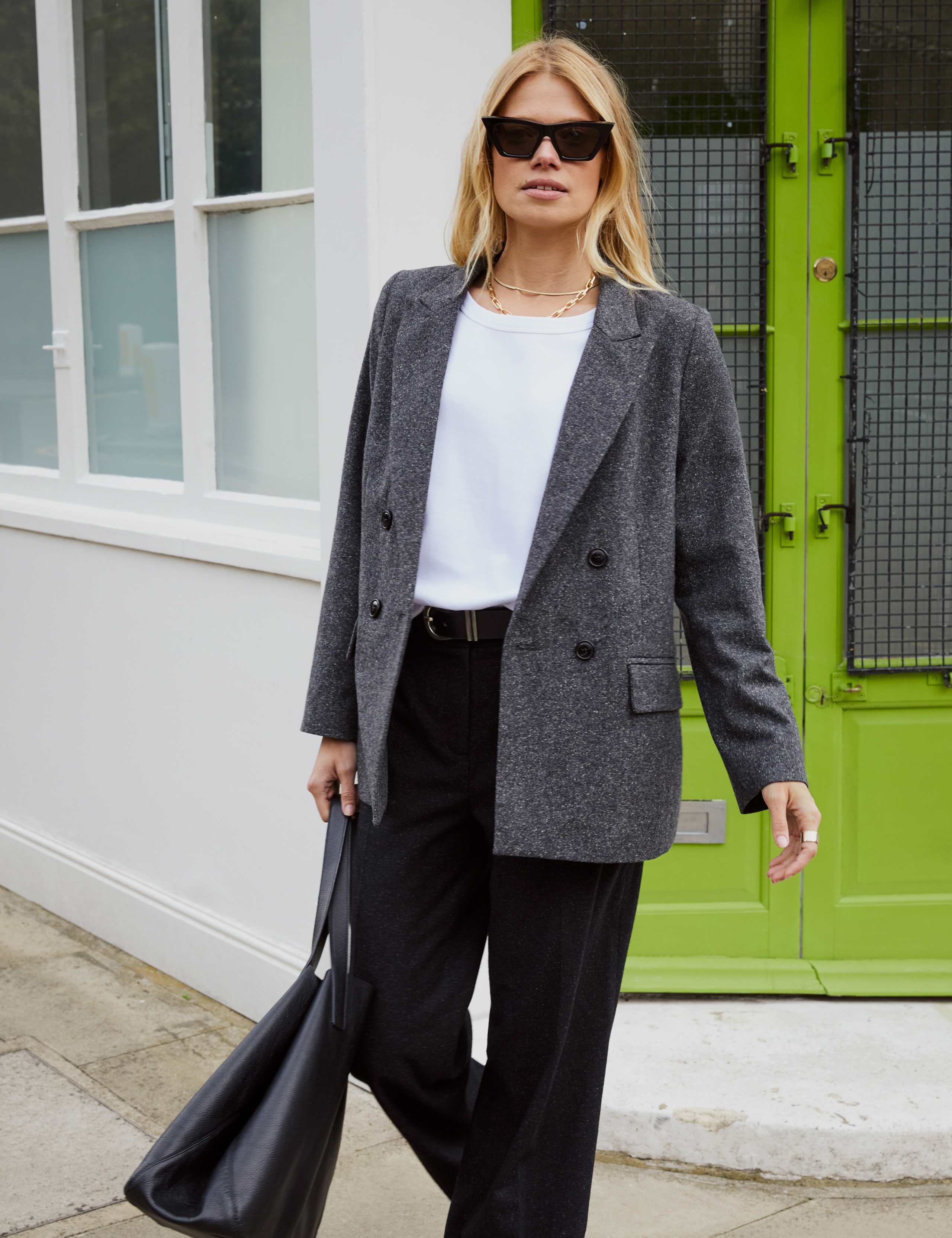 Wool Blend Tailored Blazer 3 of 6