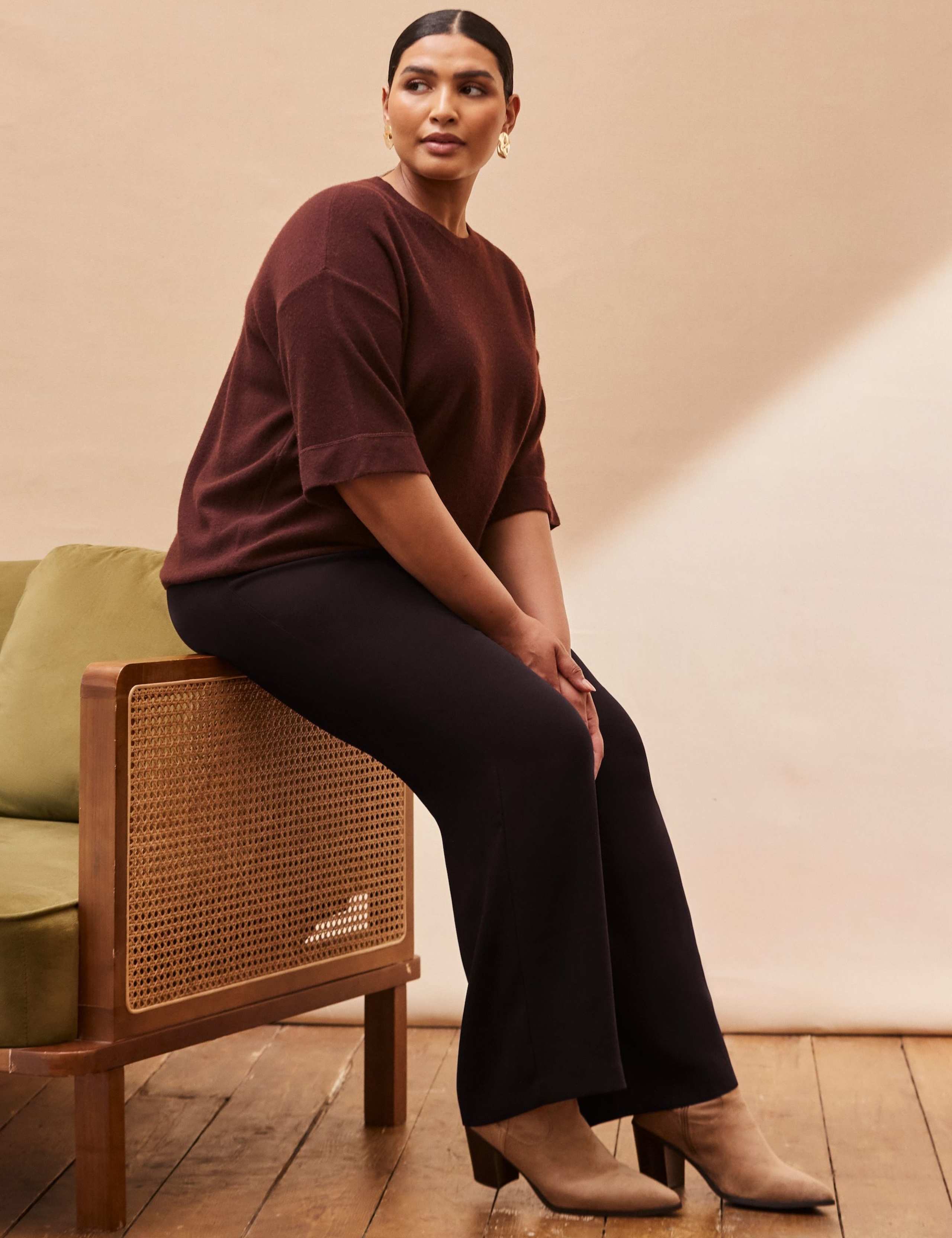 Round Neck Ribbed Detail Top 4 of 4