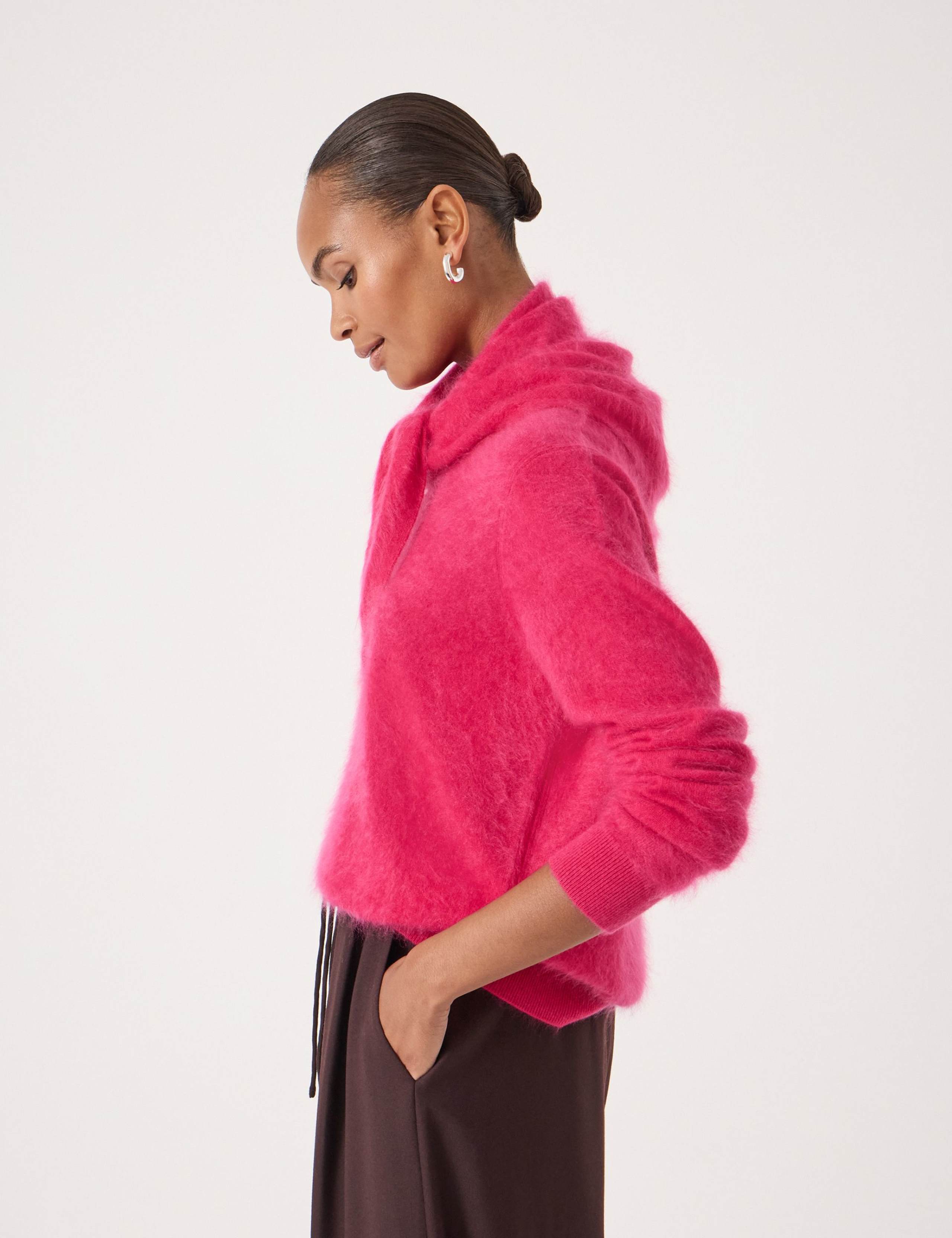 Pure Cashmere Brushed Triangle Scarf 2 of 3