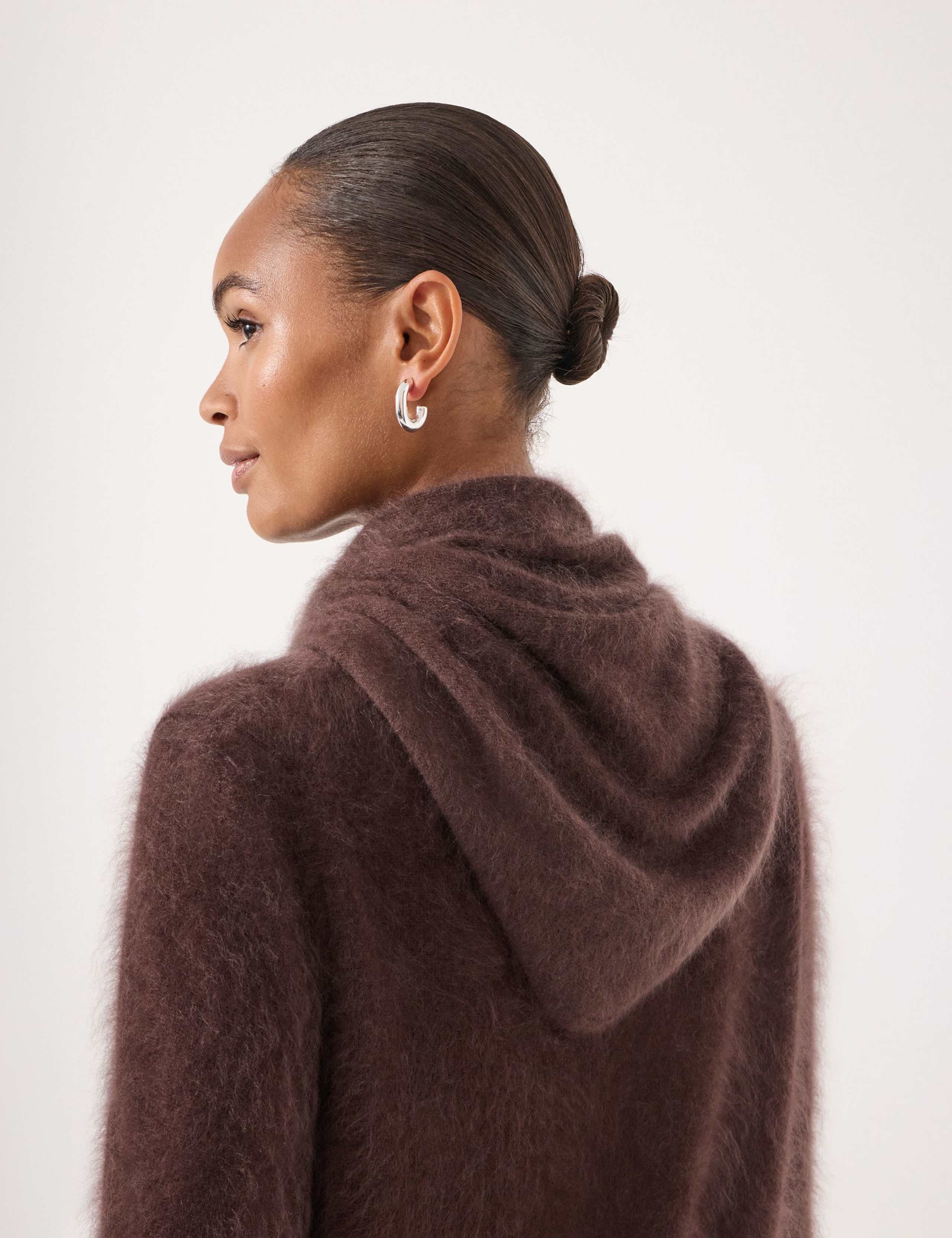 Pure Cashmere Brushed Triangle Scarf 2 of 3