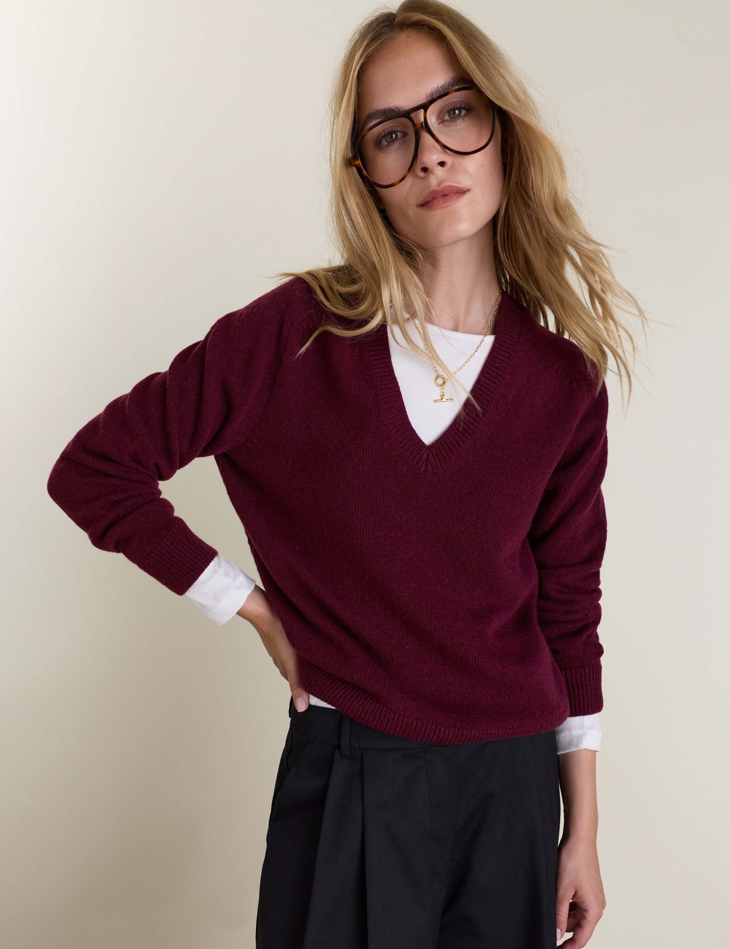Wool Rich V-Neck Jumper 1 of 3