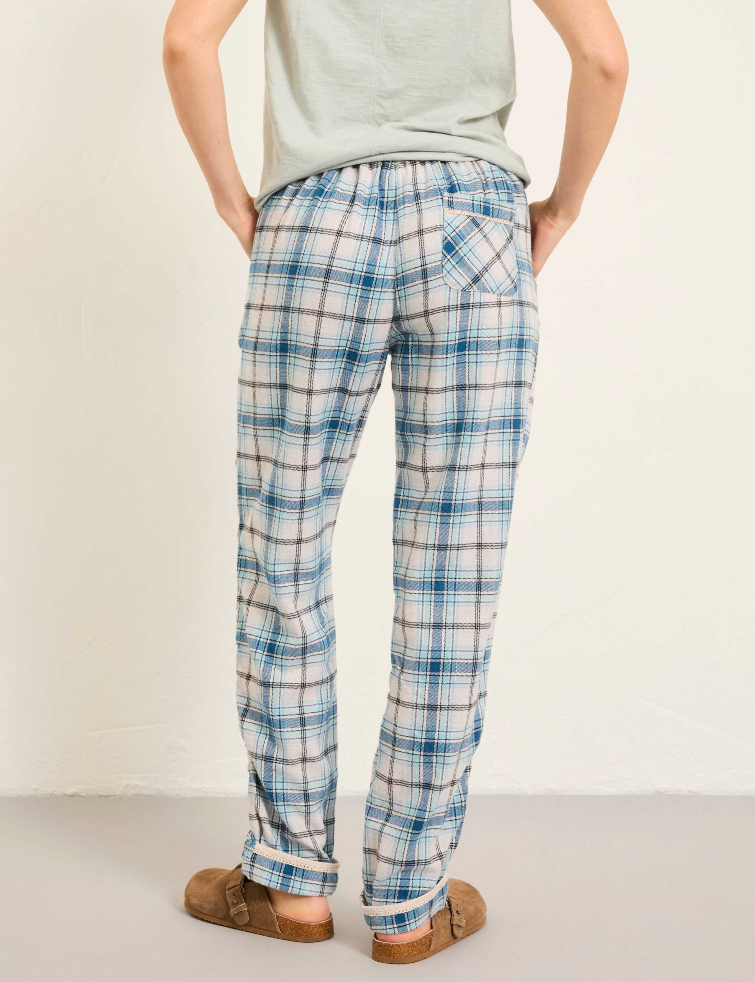 Pure Cotton Checked Pyjama Bottoms 5 of 6