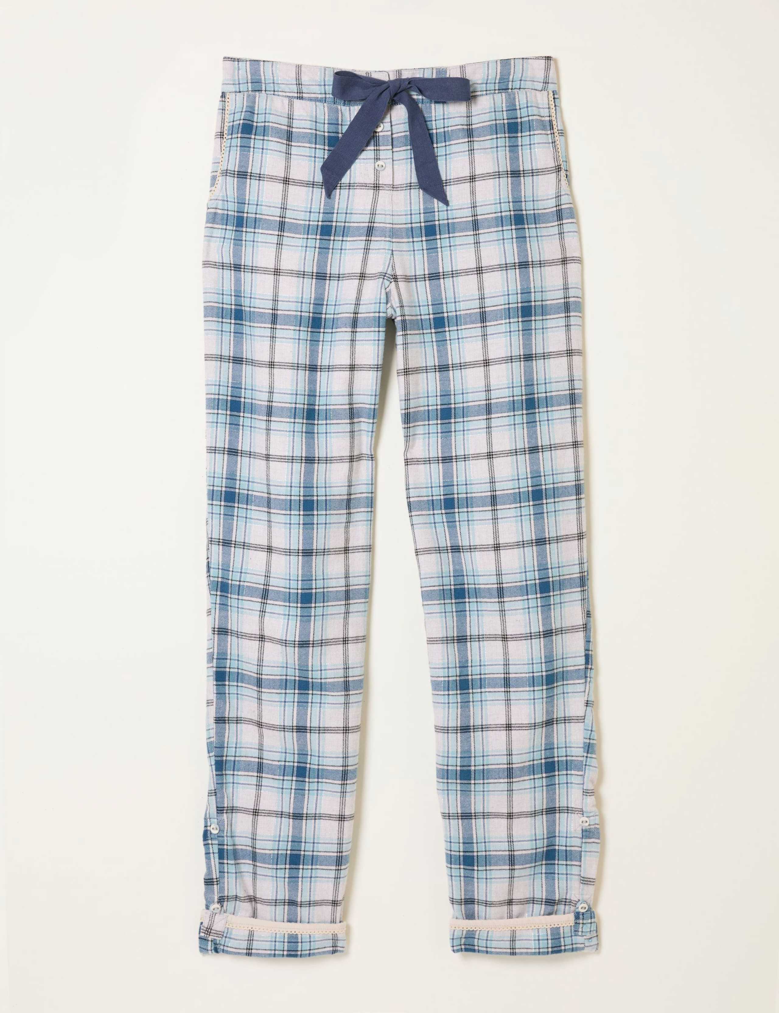Pure Cotton Checked Pyjama Bottoms 2 of 6