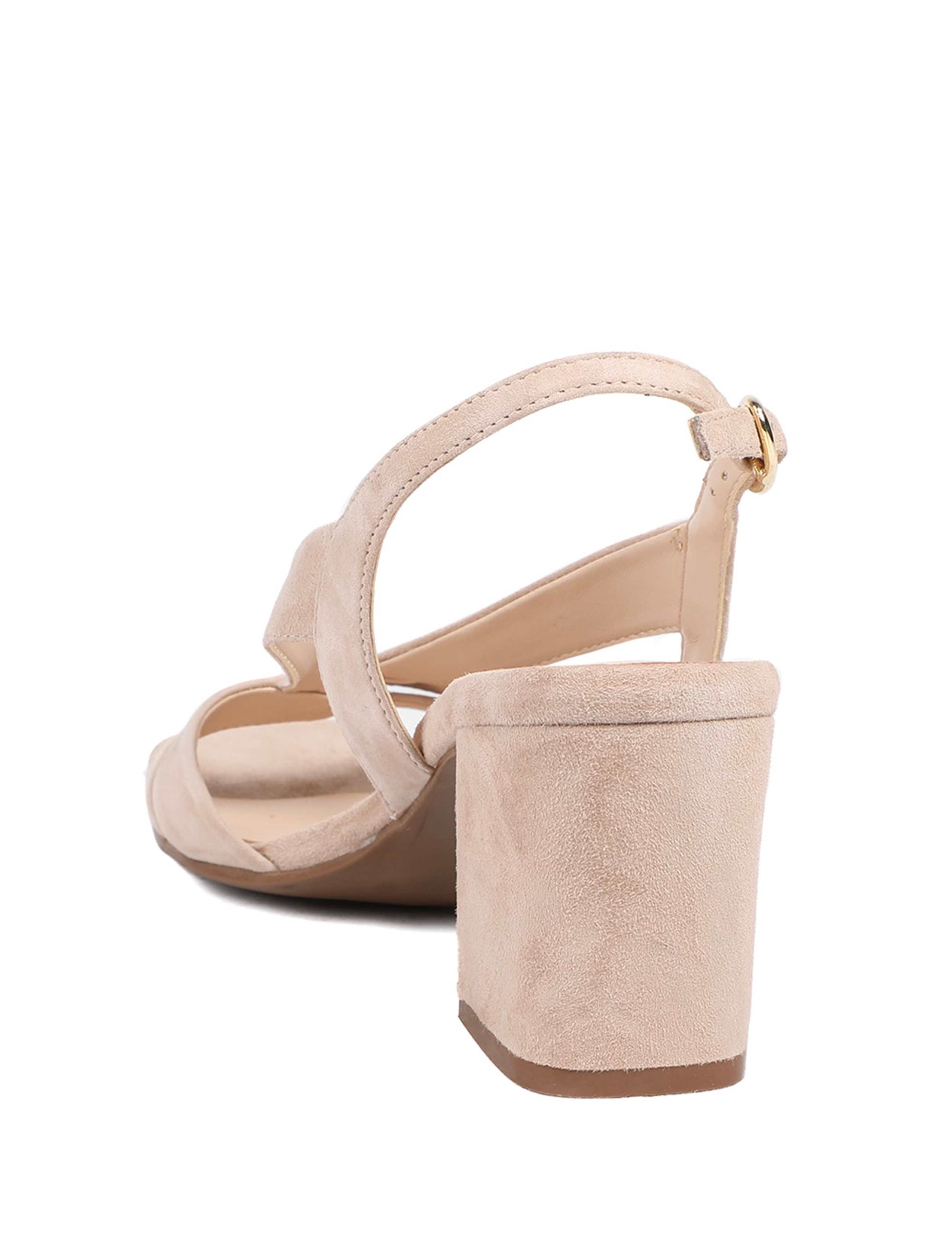 Suede Block Heel Sandals 5 of 6