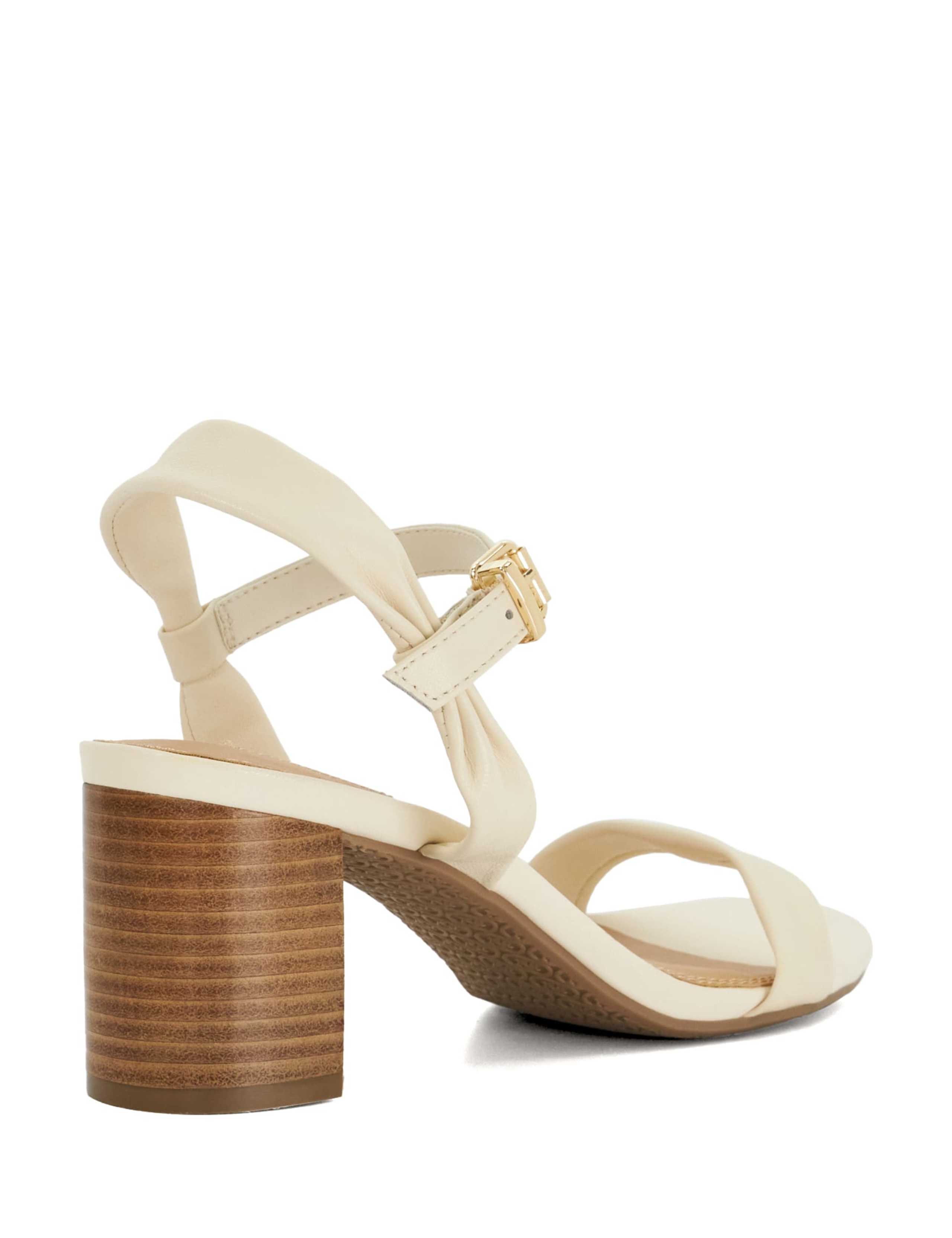 Leather Ankle Strap Block Heel Sandals 5 of 6