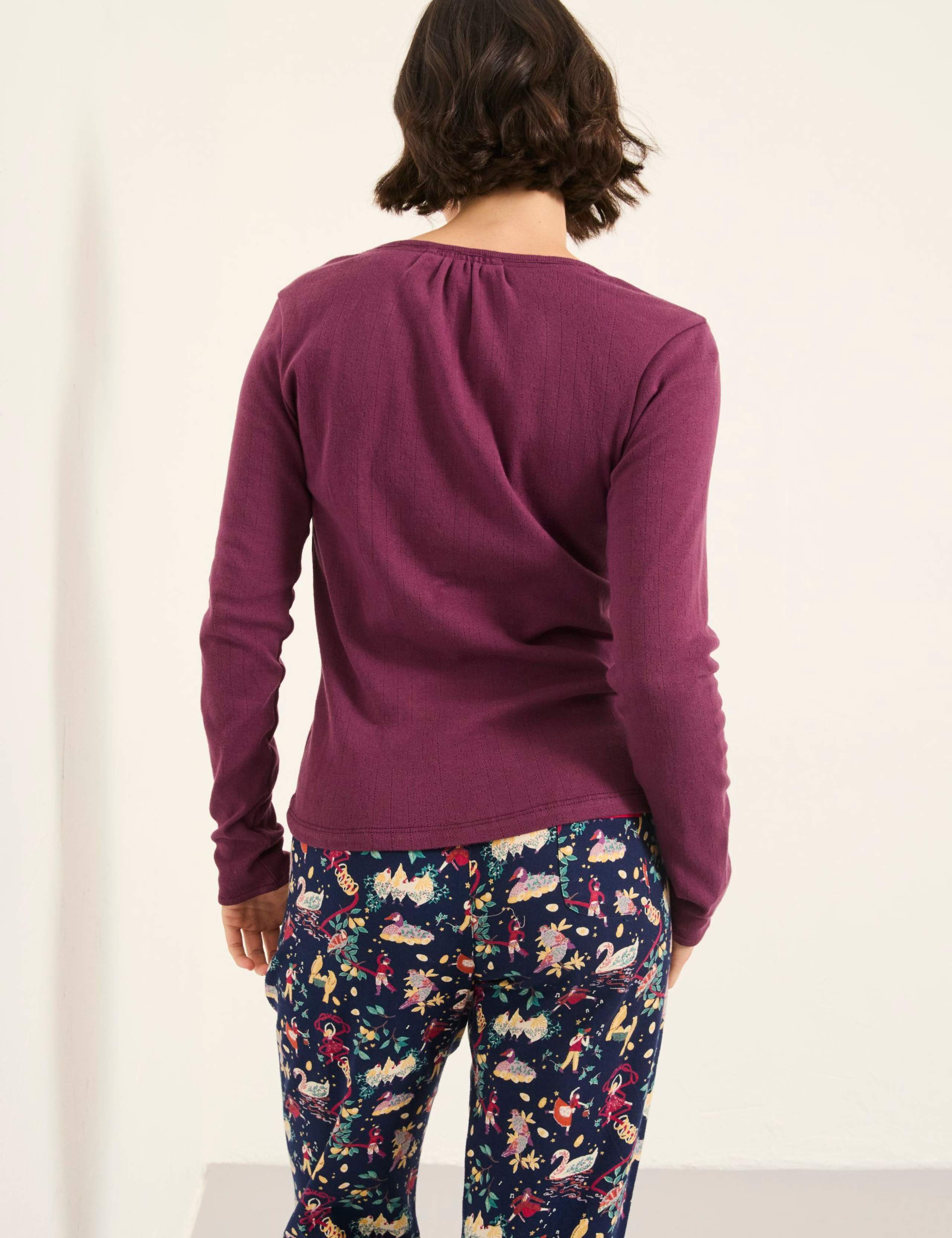 Pure Cotton Pointelle Pyjama Top 3 of 5