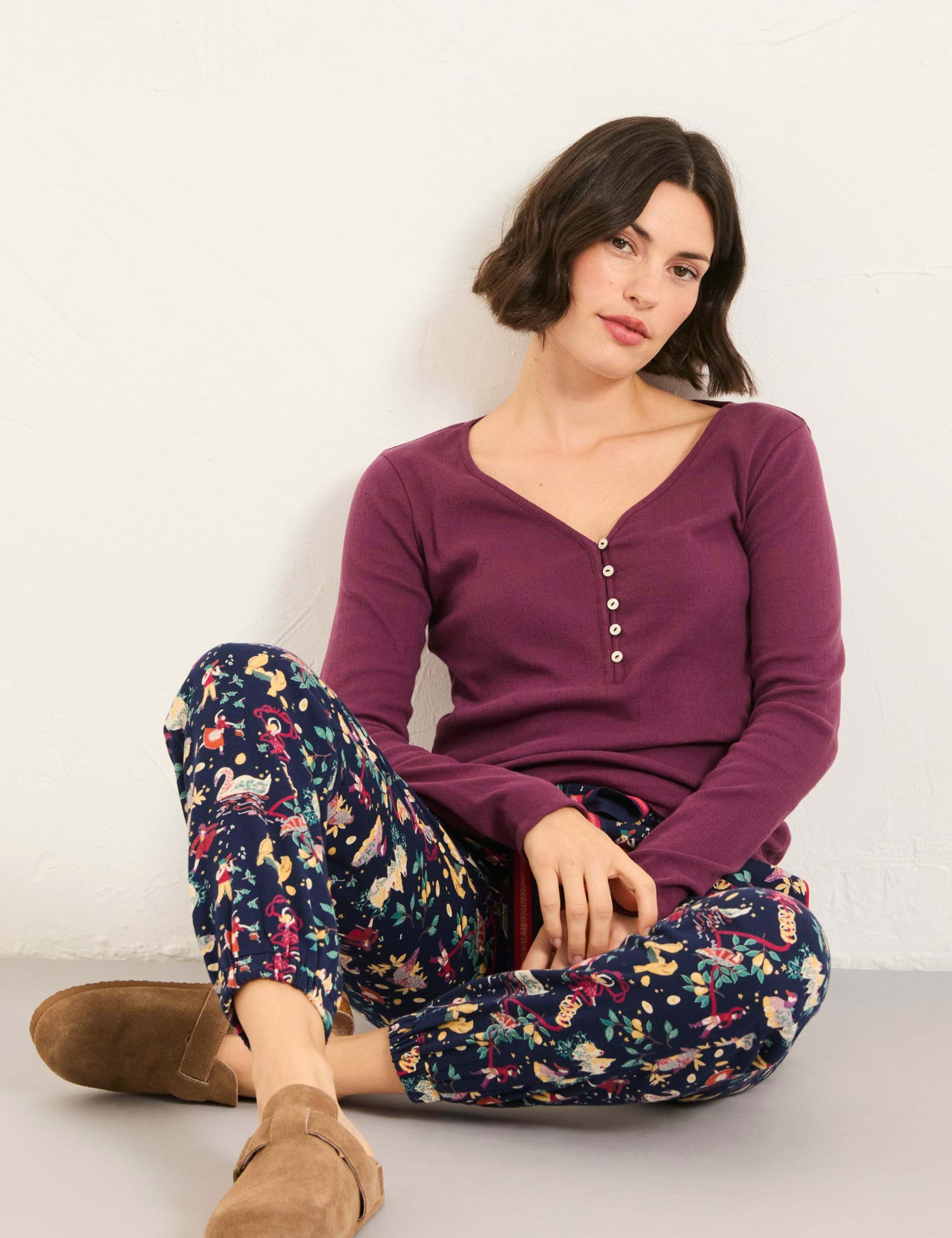 Pure Cotton Pointelle Pyjama Top 4 of 5