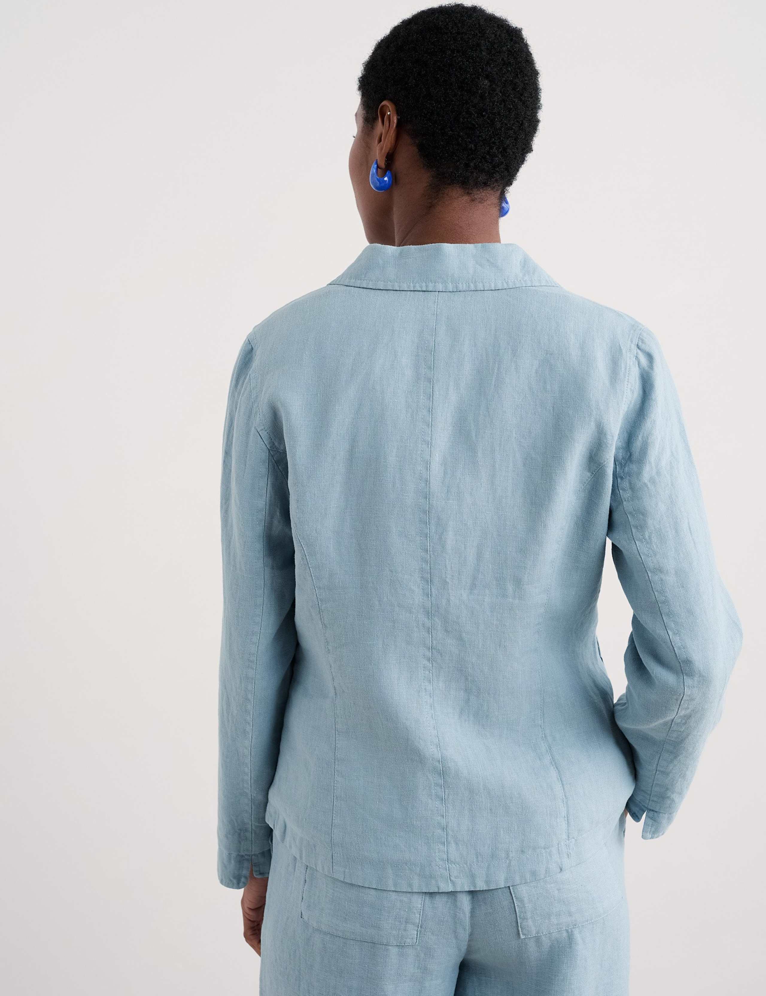 Pure Linen Single Breasted Blazer 4 of 4