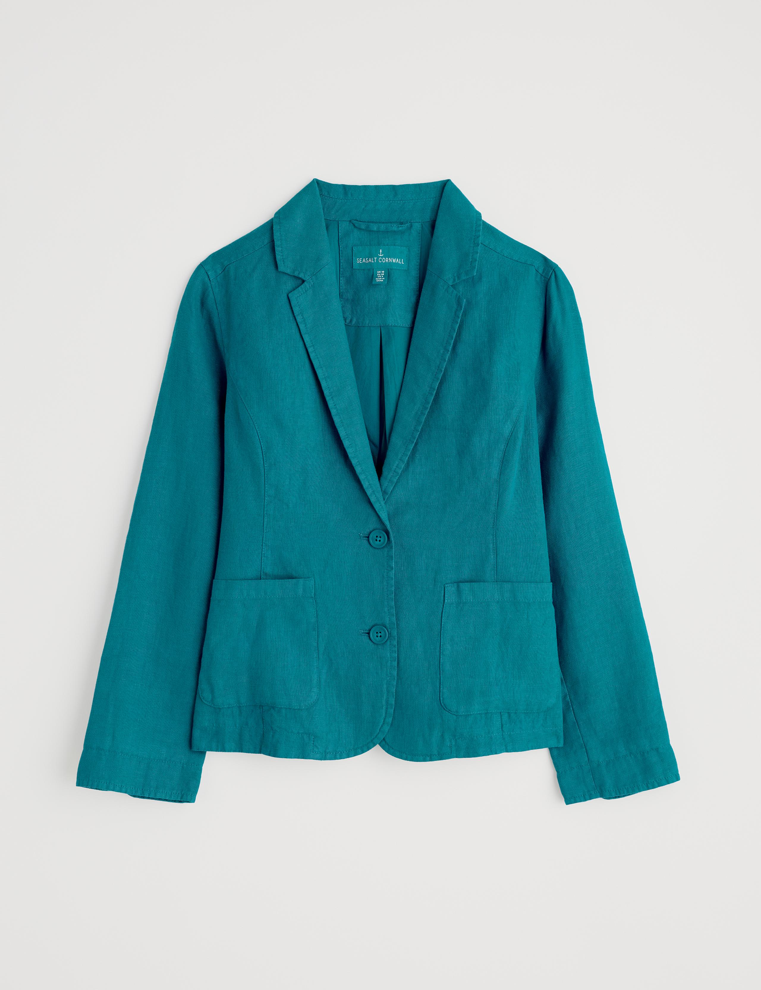 Pure Linen Single Breasted Blazer 2 of 4
