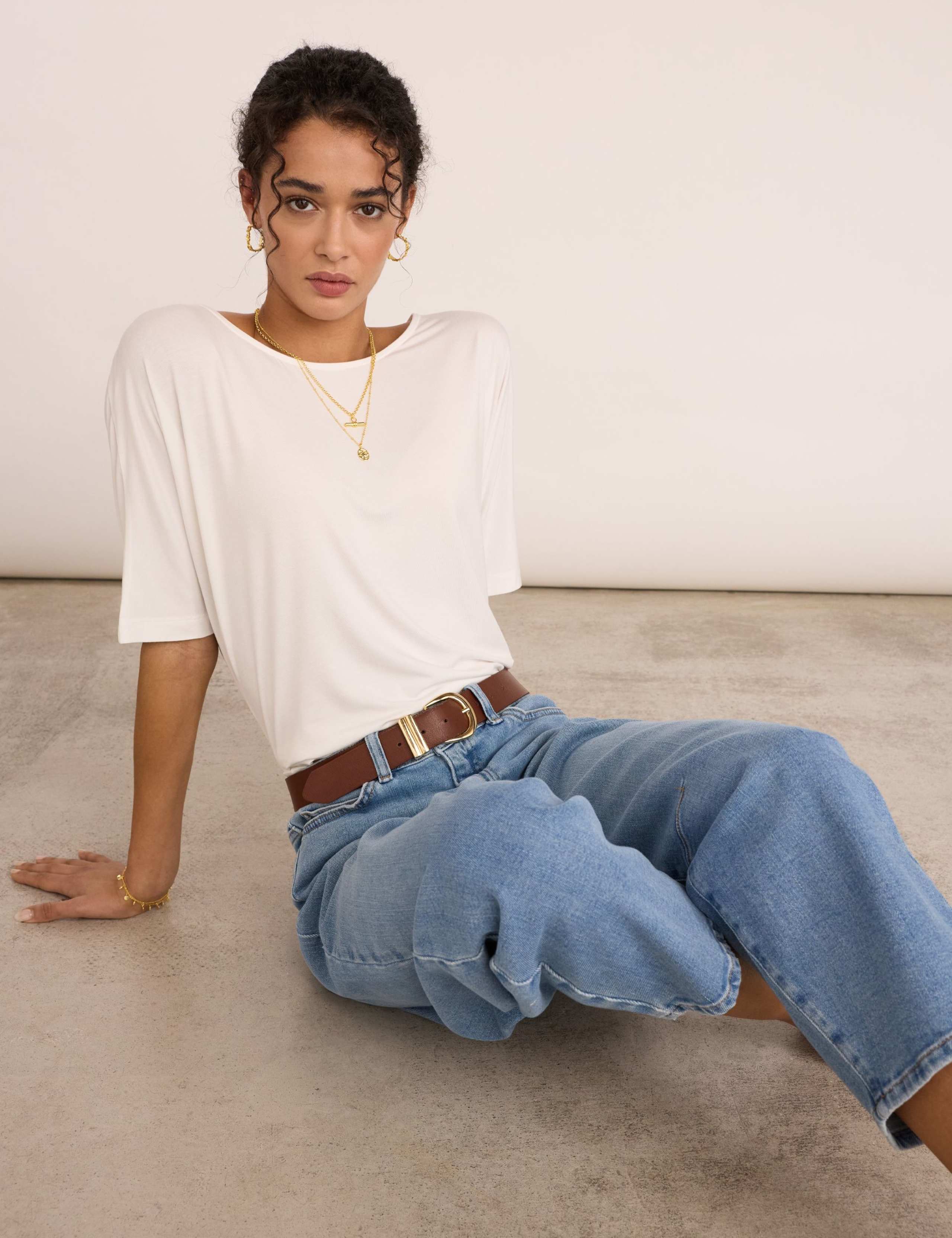 Relaxed Boat Neck T-Shirt 4 of 6