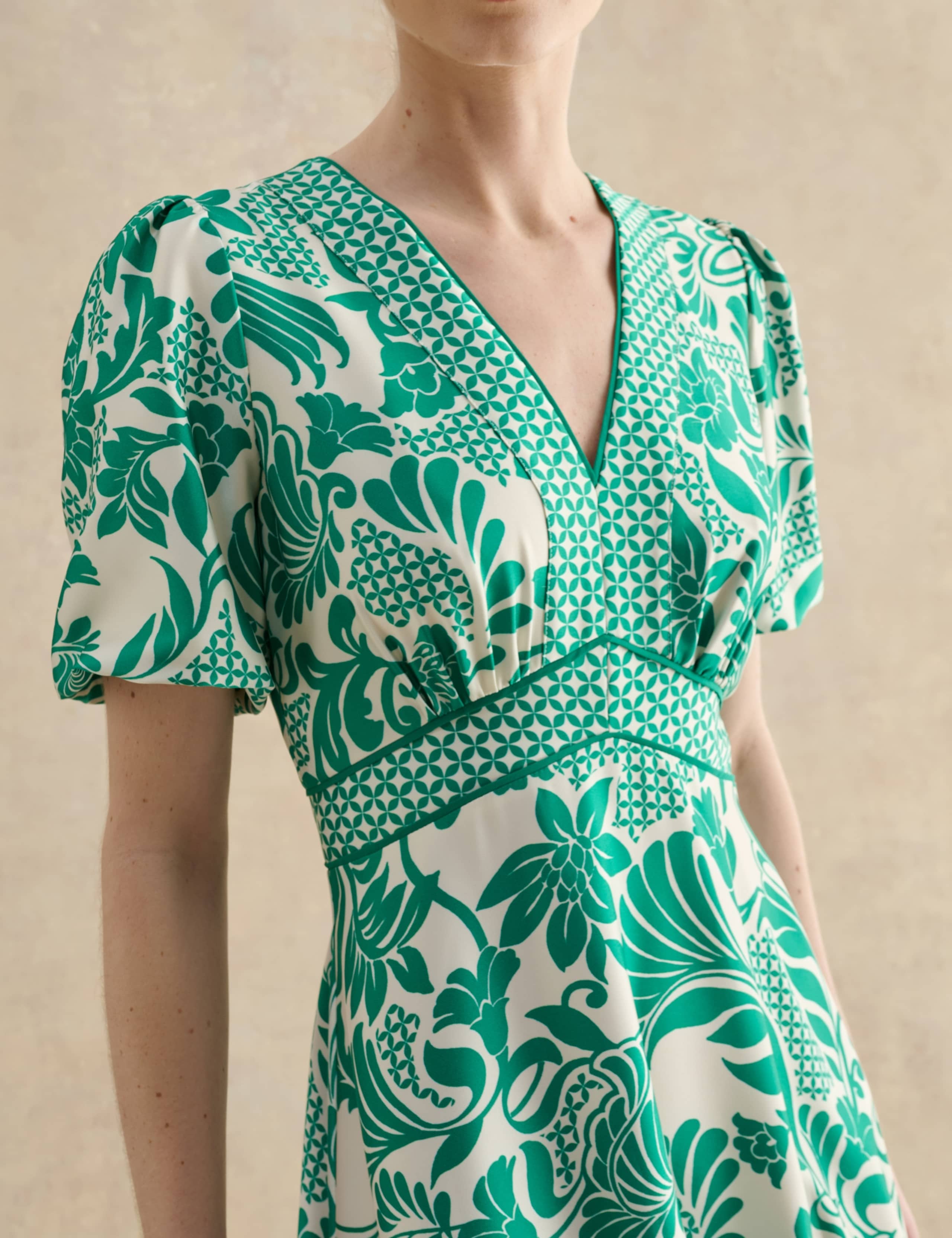 Printed Midi Waisted Dress 5 of 6