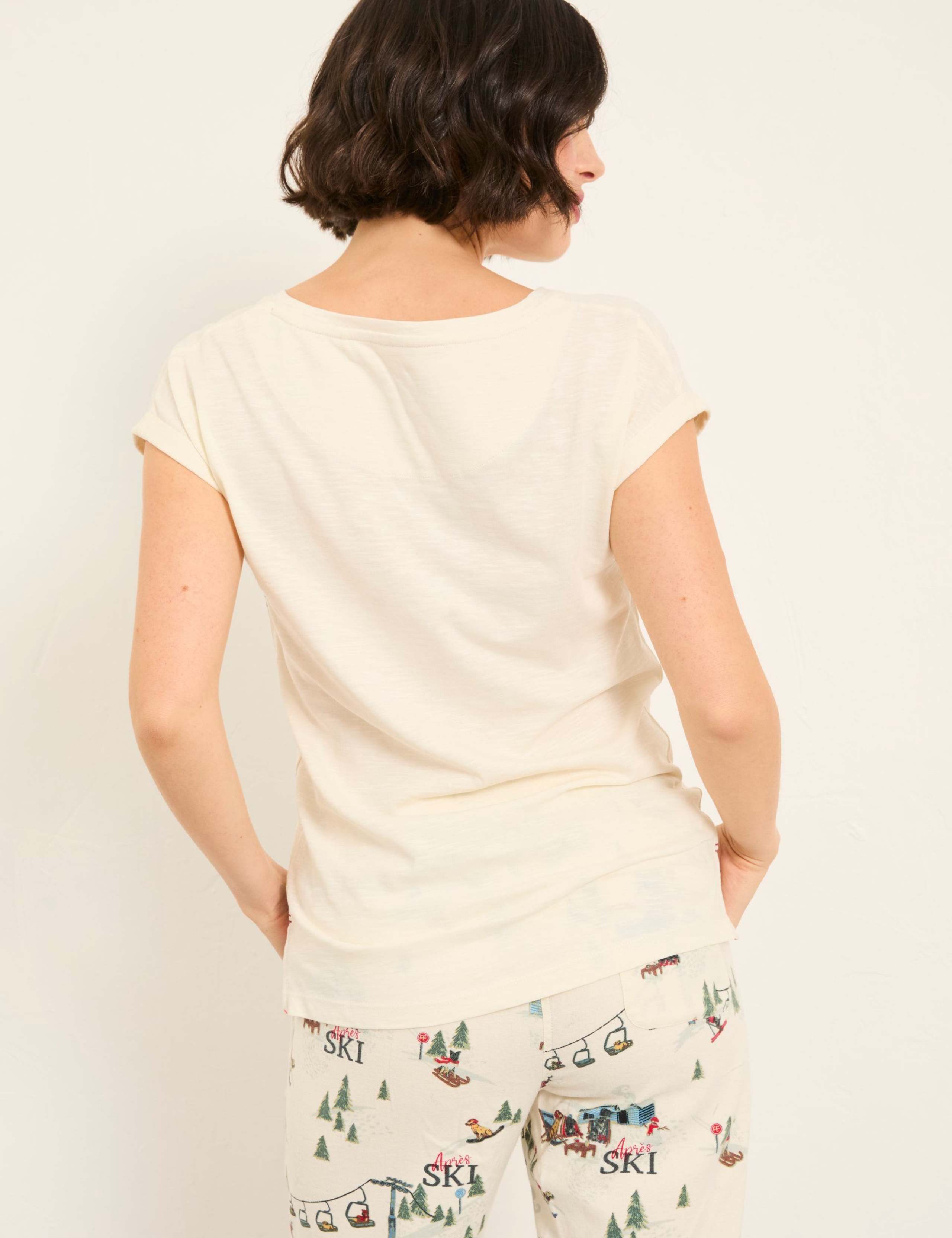 Pure Cotton Skiing Dogs Pyjama Top 3 of 6