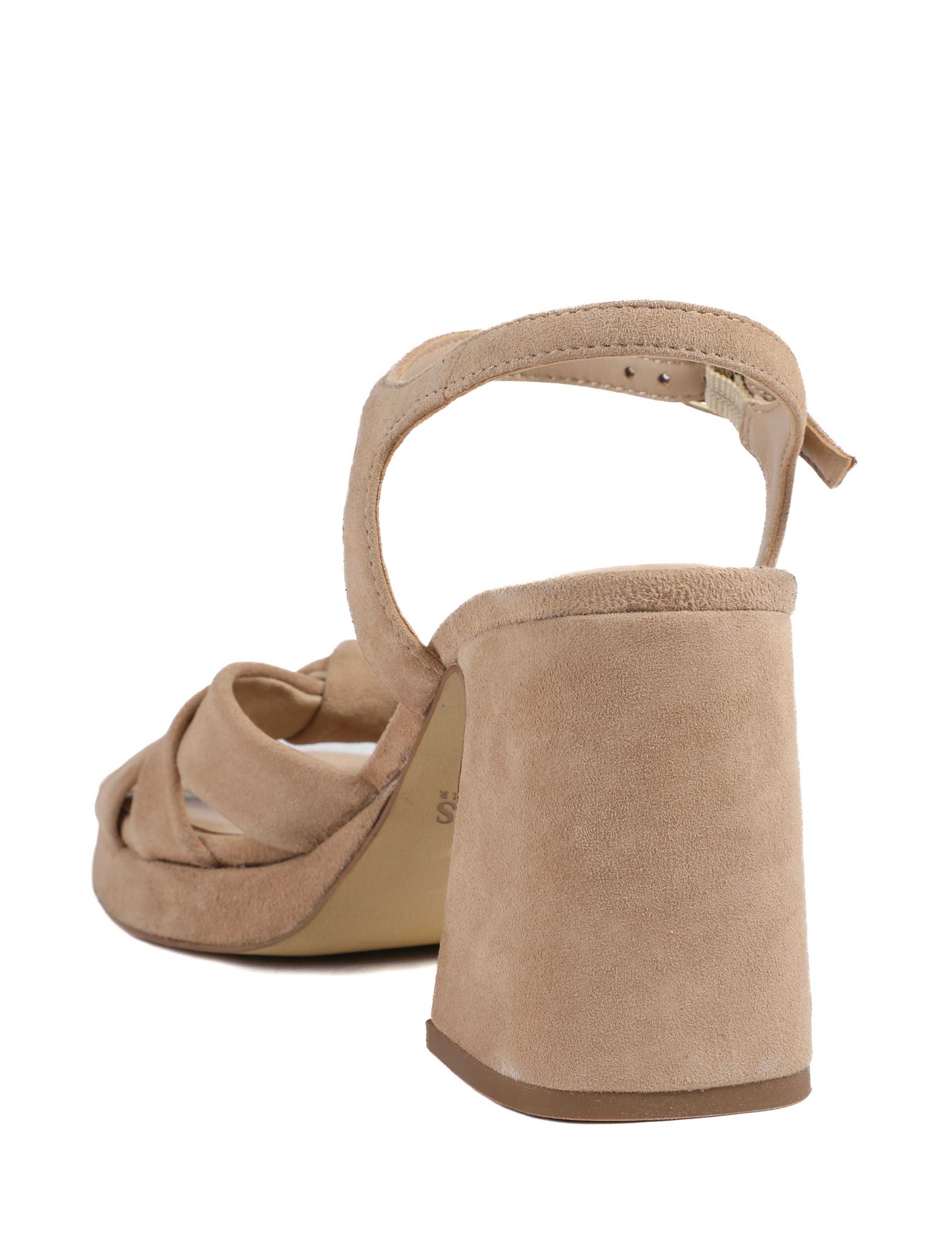 Leather Strappy Block Heel Open Toe Sandals 4 of 5