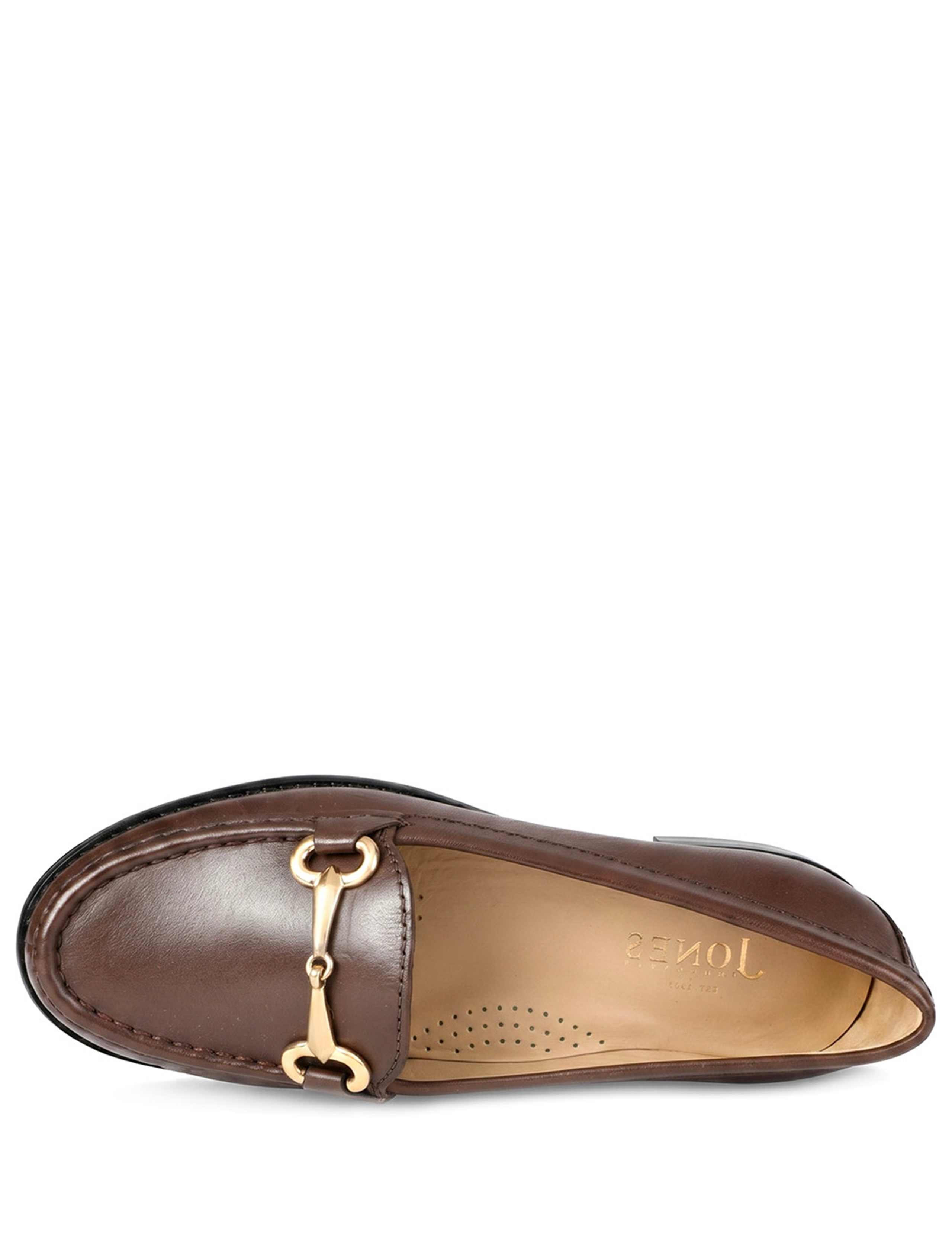 Wide Fit Leather Block Heel Loafers 6 of 6