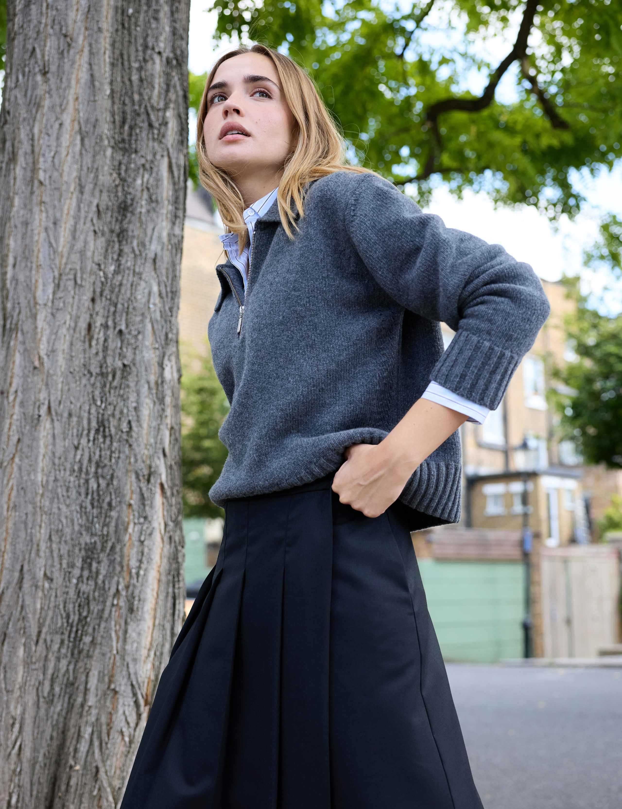 Wool Rich Quarter Zip Relaxed Jumper 3 of 6