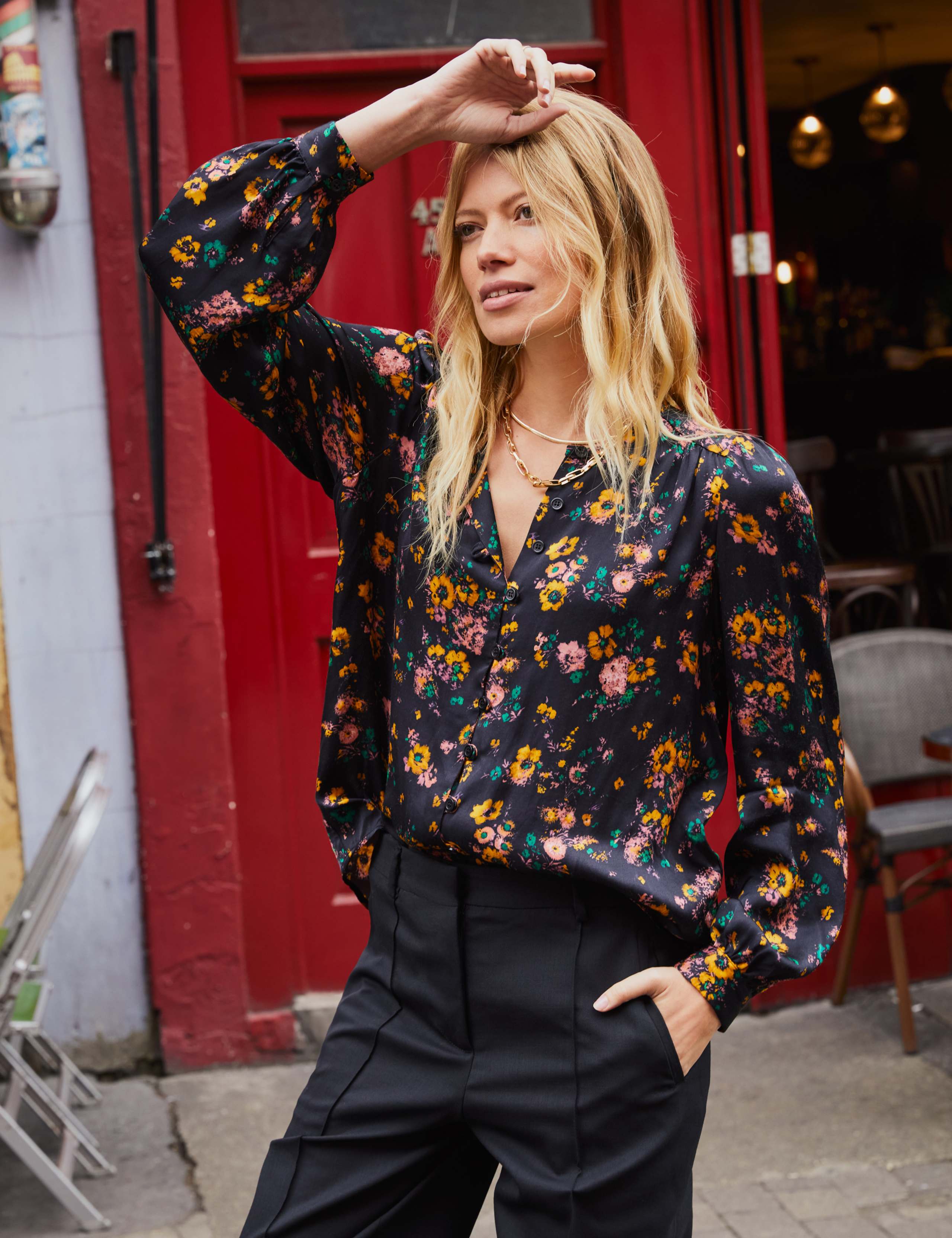 Satin Floral Blouse 4 of 5