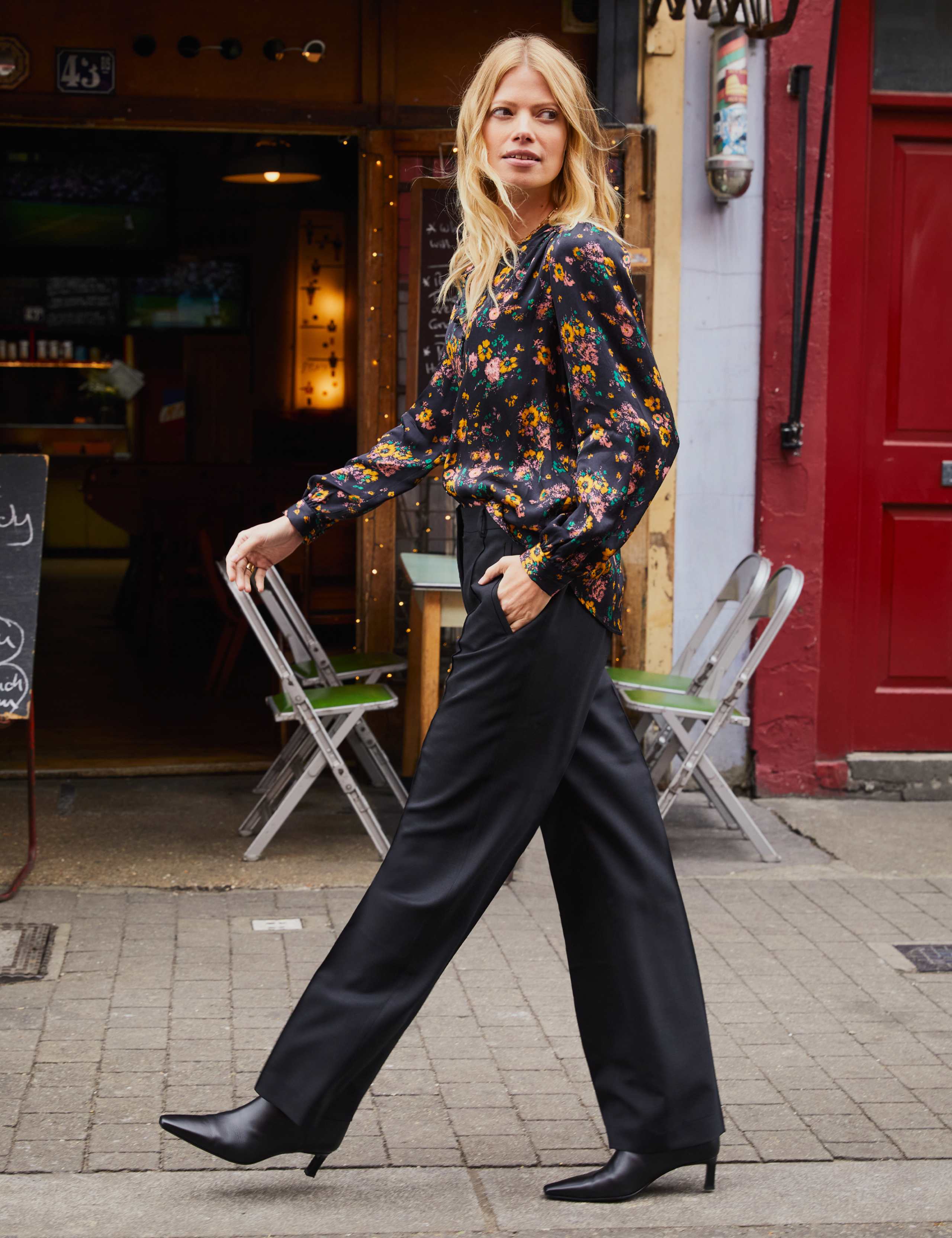 Satin Floral Blouse 5 of 5