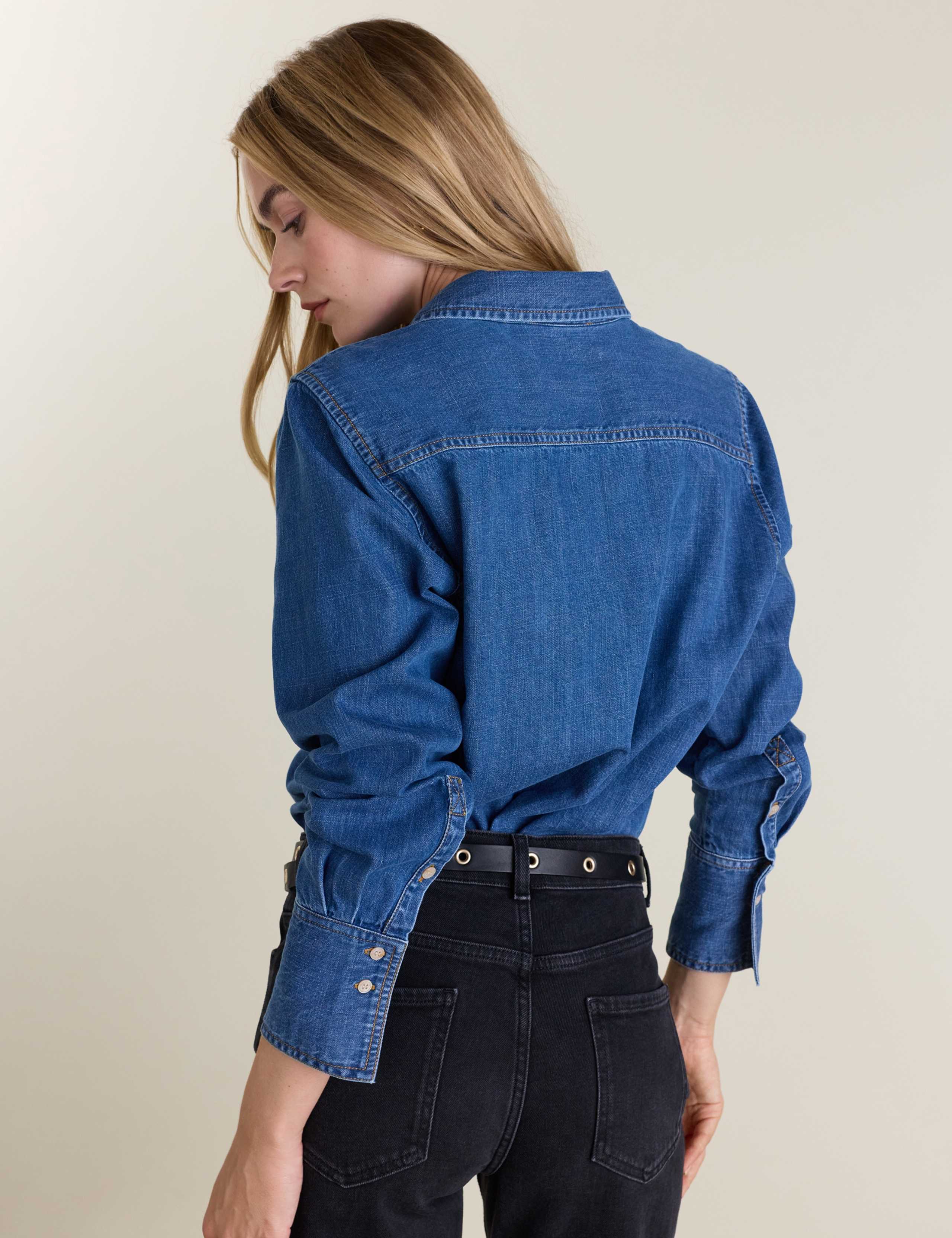 Pure Cotton Chambray Collared Shirt 5 of 5