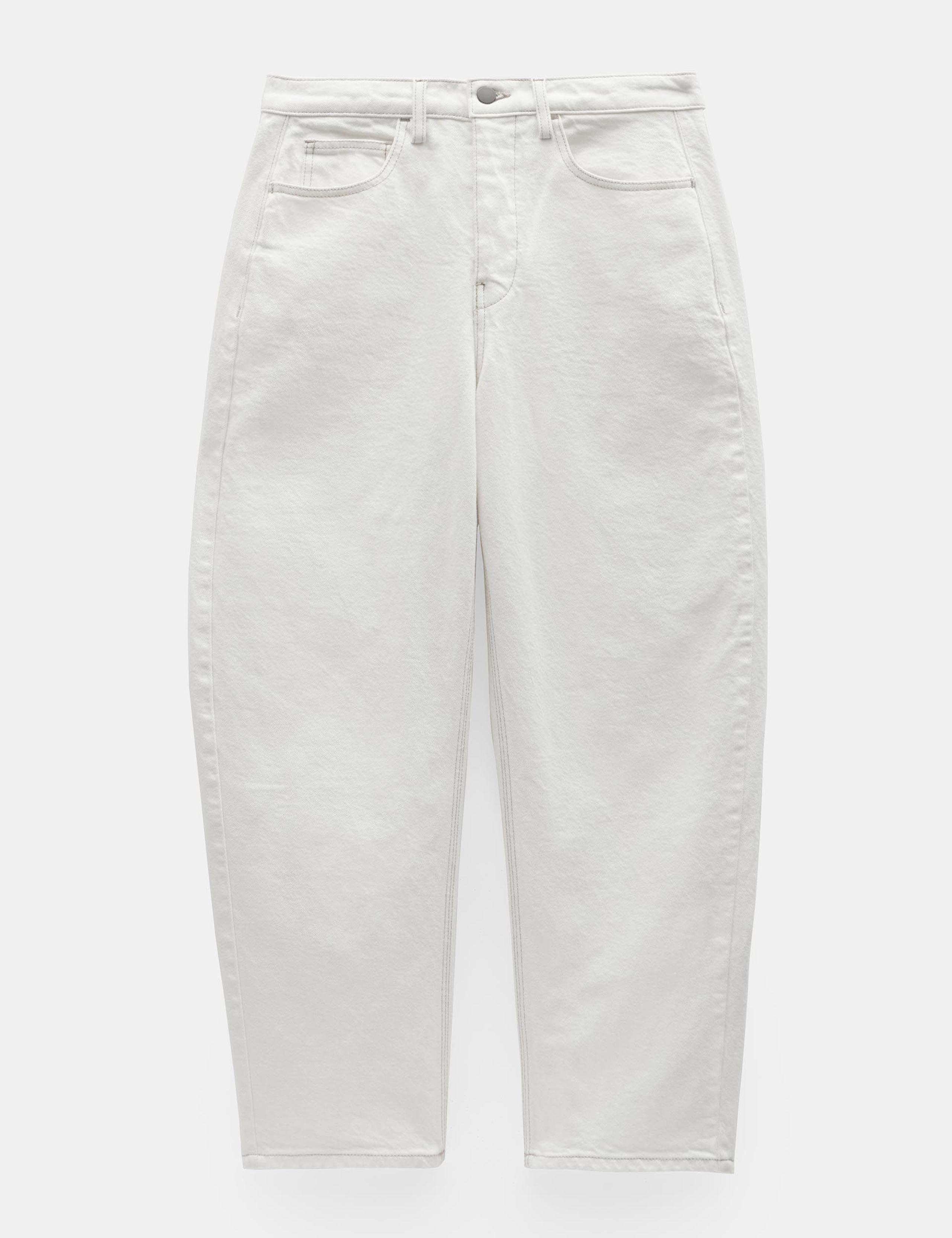 High Waisted Barrel Leg Ankle Grazer Jeans 2 of 5