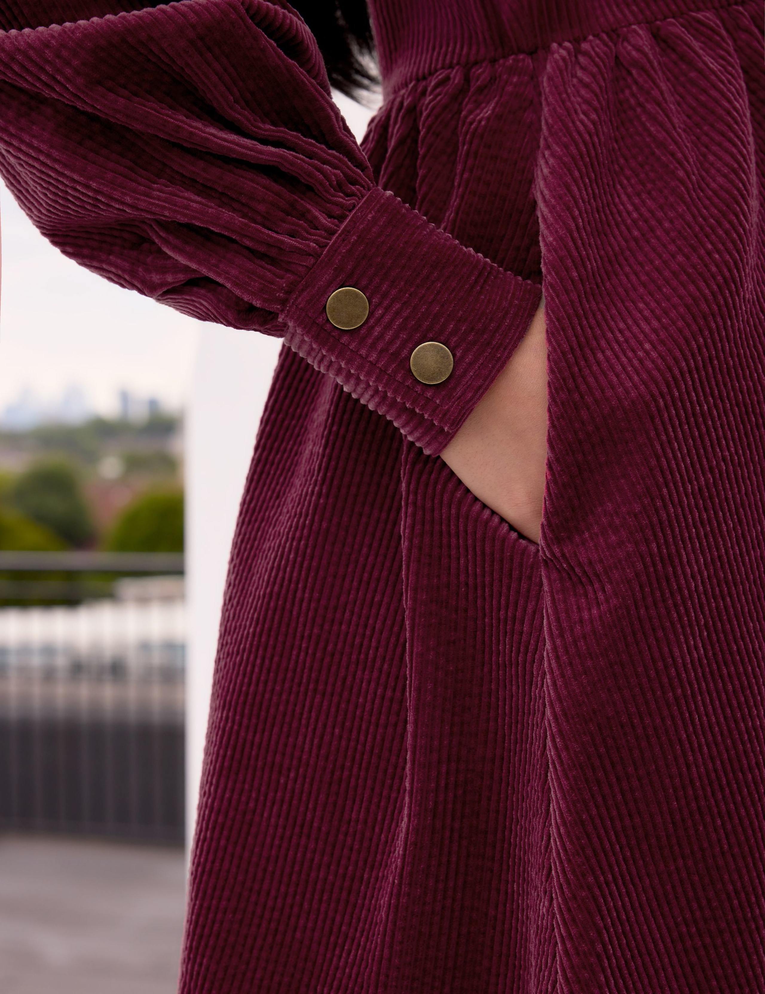 Pure Cotton Cord Zip Up Mini Swing Dress 3 of 3